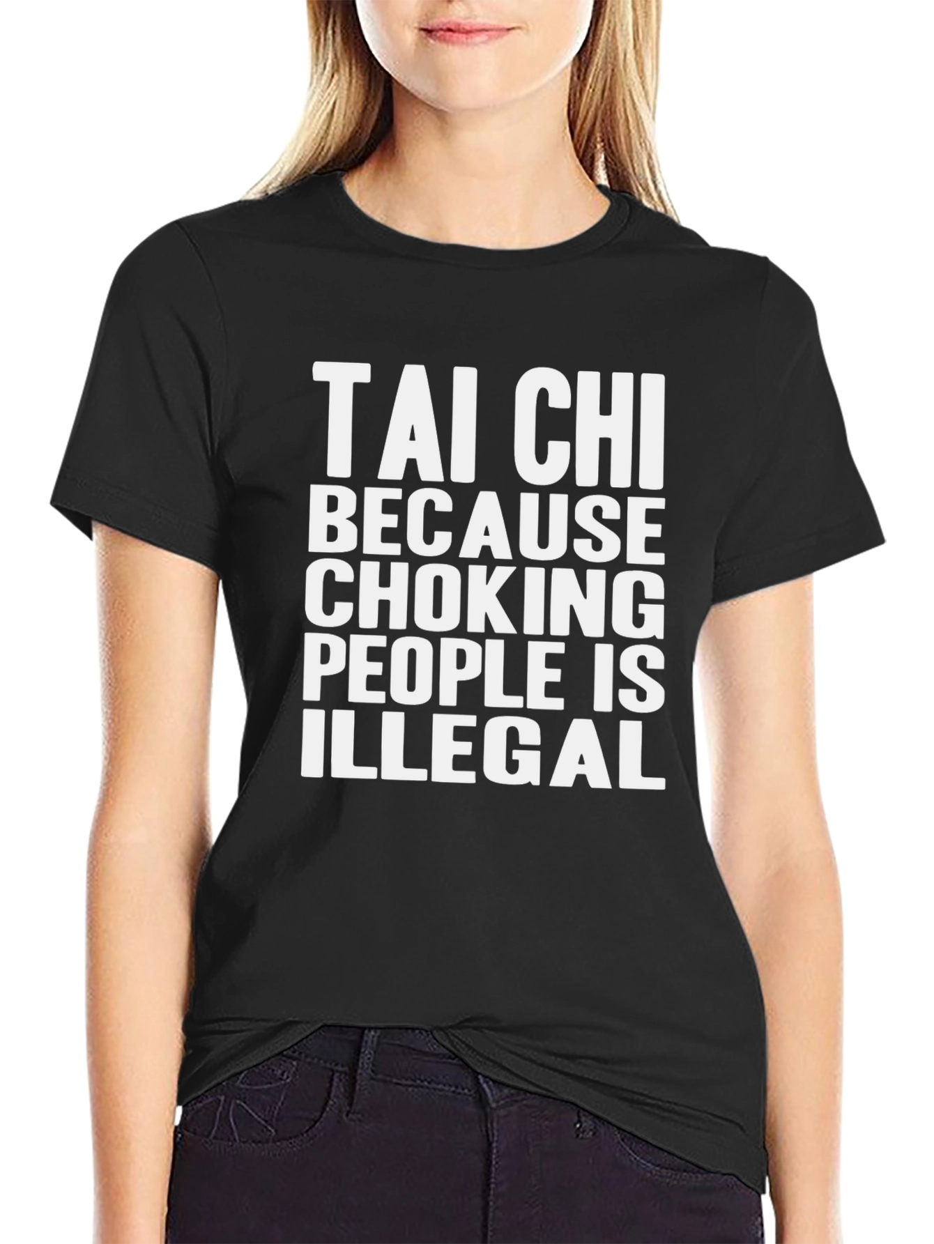 Tai Chi Choking People T-Shirt Funny Martial Arts Tee