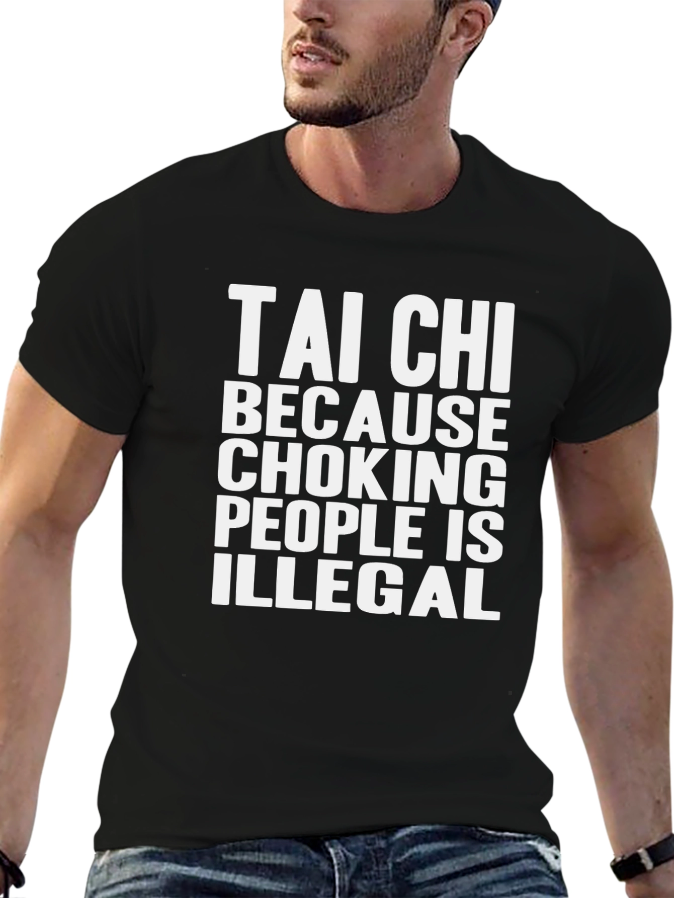 Tai Chi Choking People T-Shirt Funny Martial Arts Tee