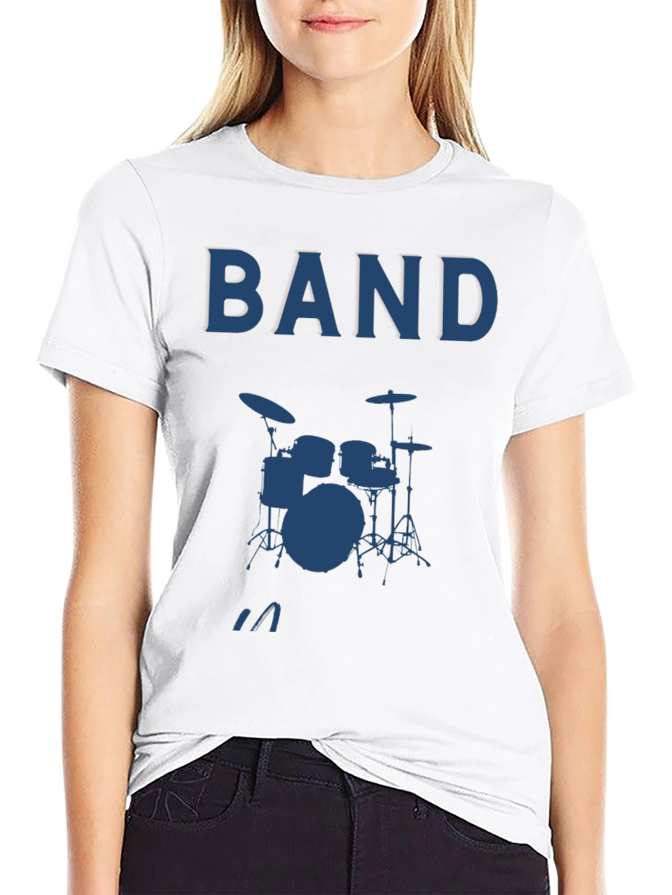 Band Drum Kit Graphic Tee - Music Lover T-Shirt