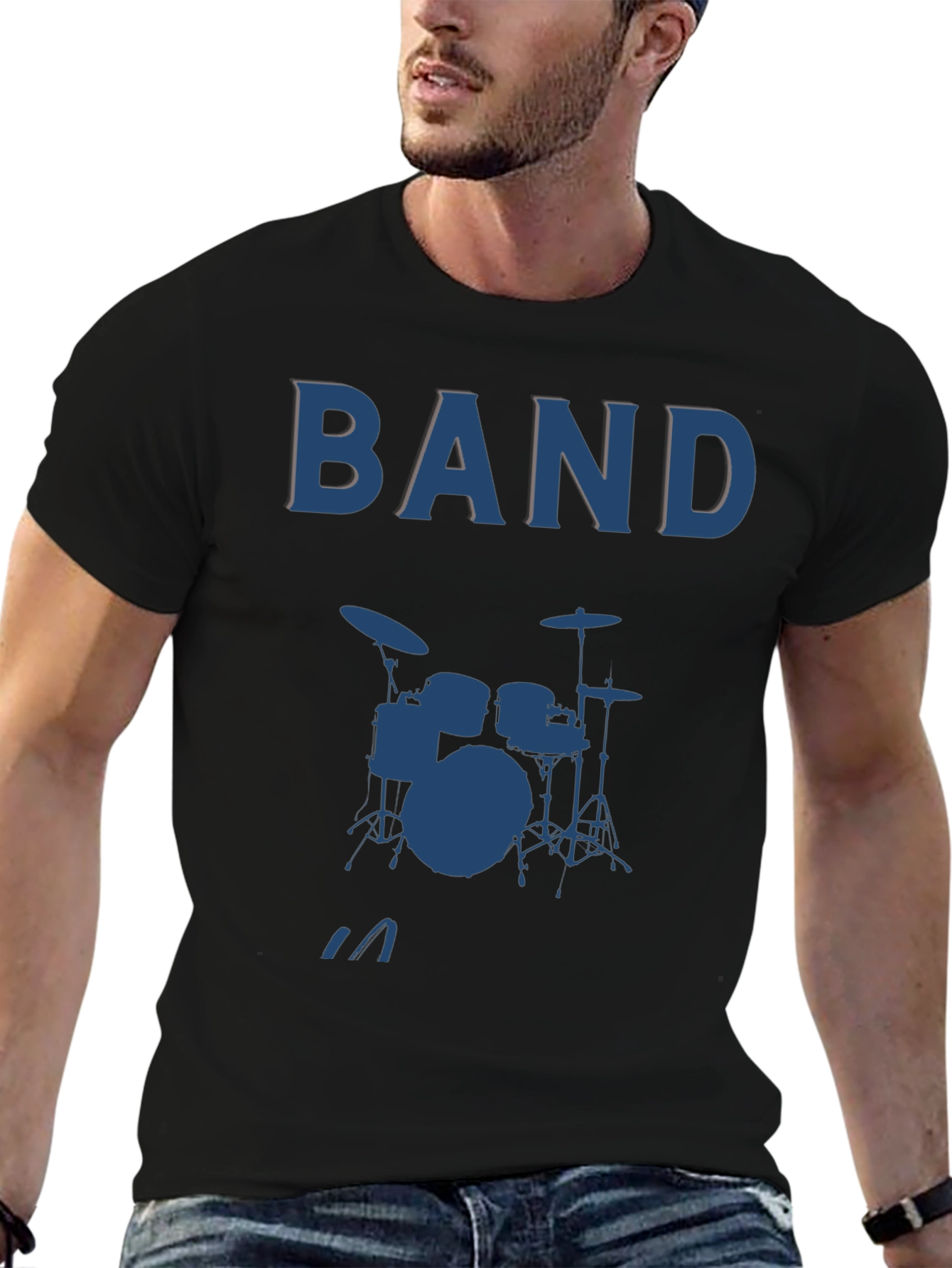 Band Drum Kit Graphic Tee - Music Lover T-Shirt