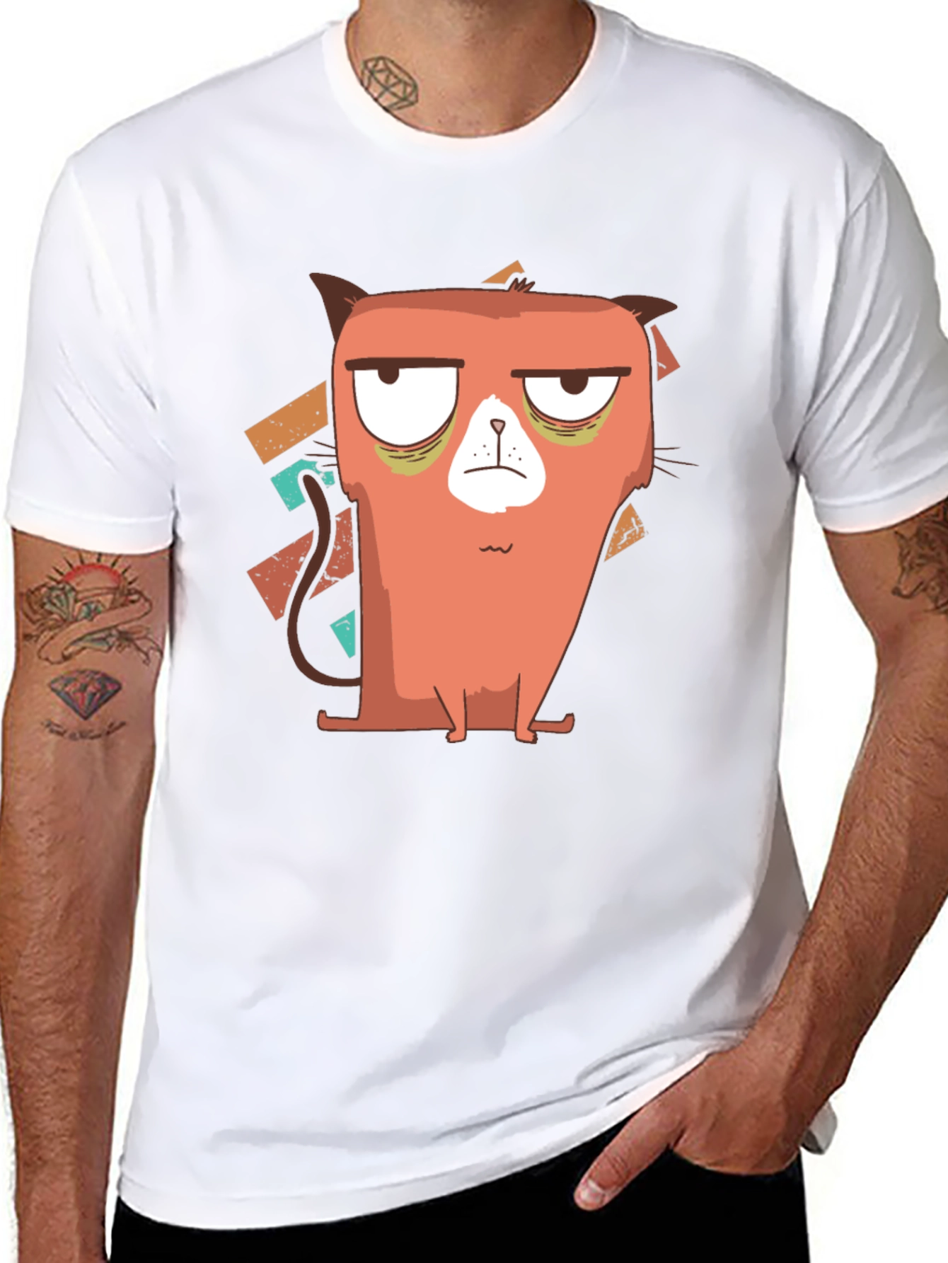 Grumpy Cat Graphic Tee - Black Cotton Blend