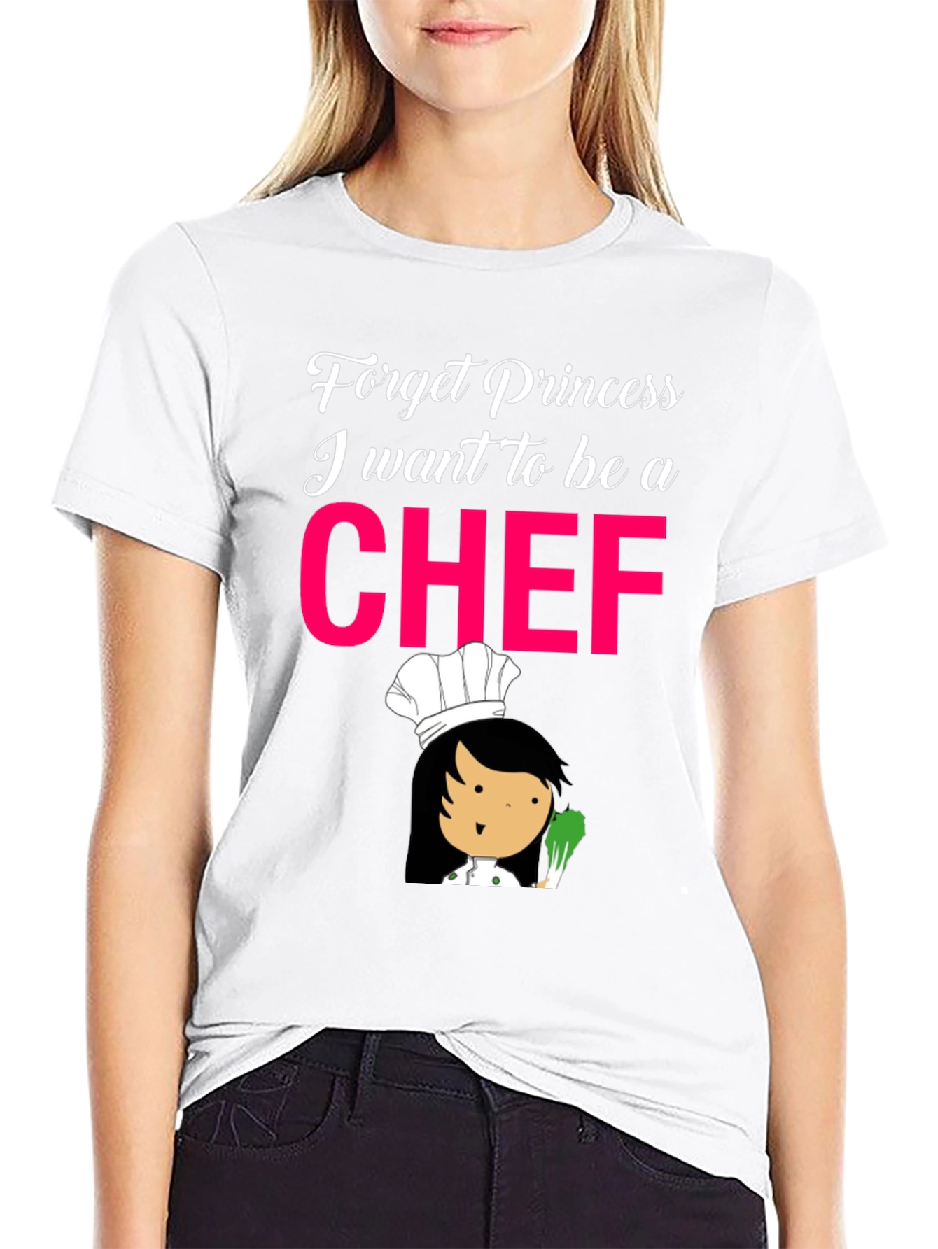 Chef T-Shirt - Forget Princess Be A Chef!