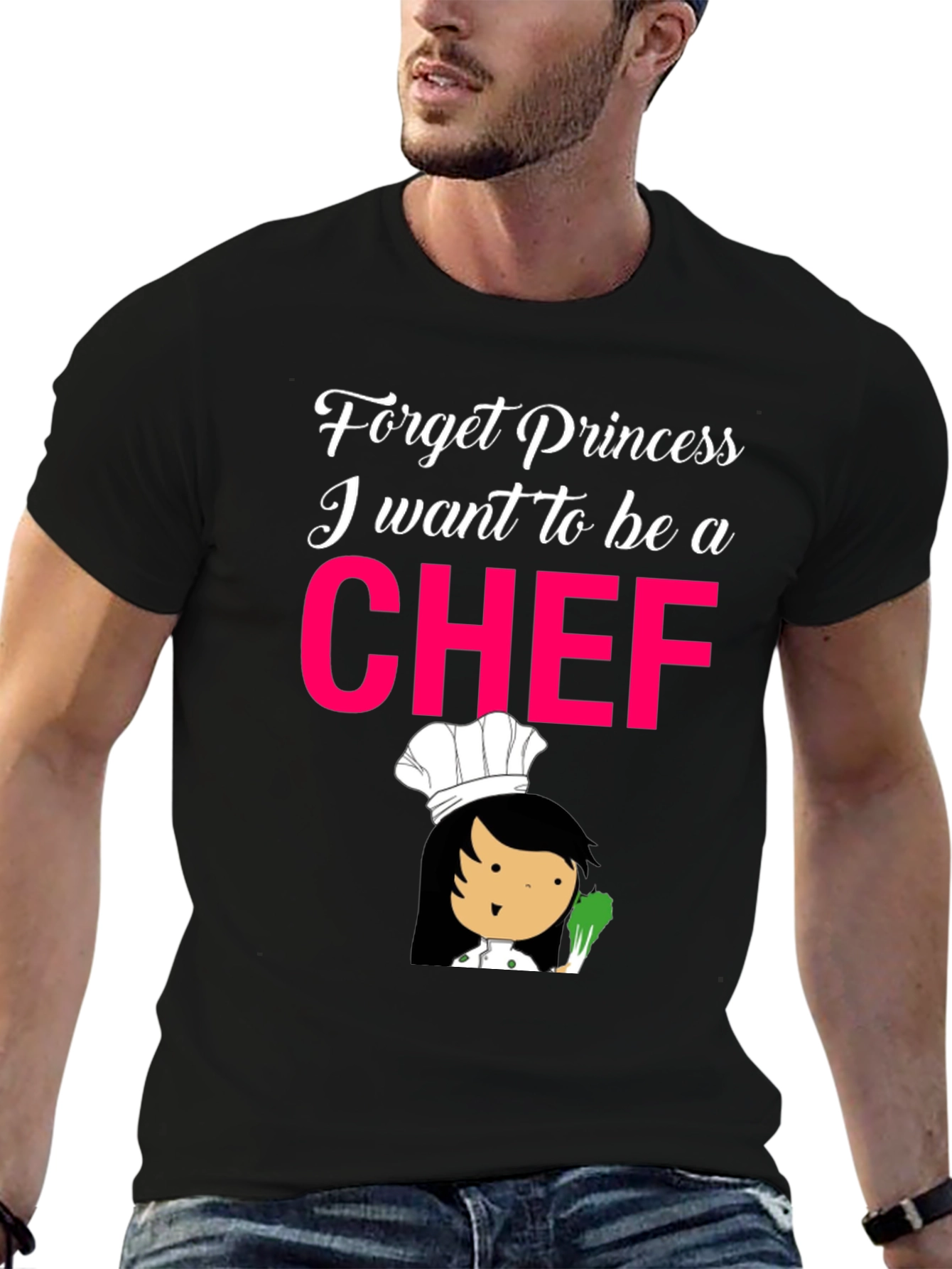 Chef T-Shirt - Forget Princess Be A Chef!