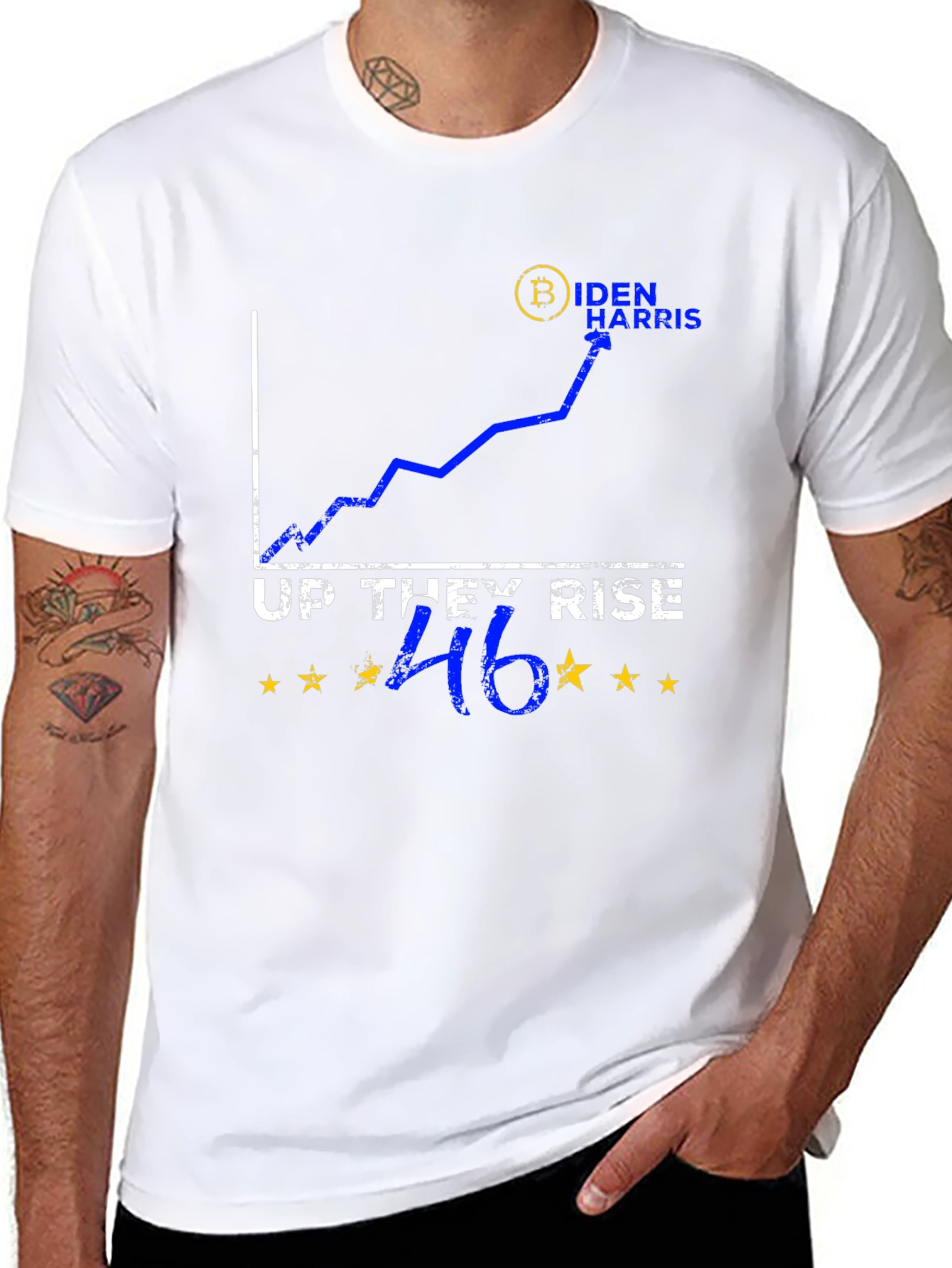 Up They Rise 46 Biden Harris Political T-Shirt