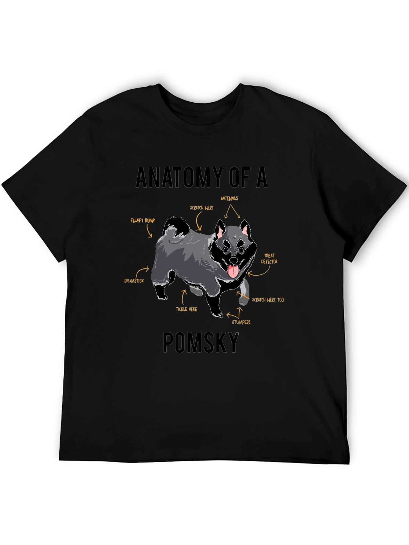 Anatomy of a Pomsky T-Shirt