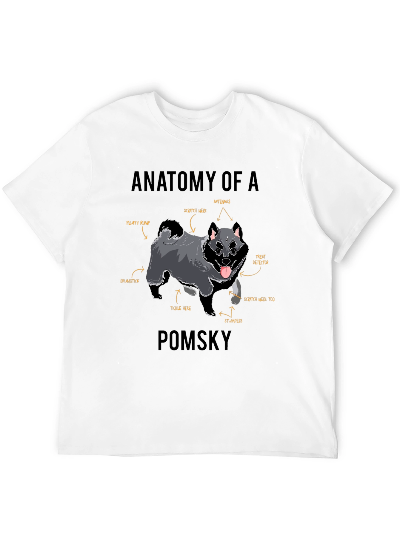 Anatomy of a Pomsky T-Shirt