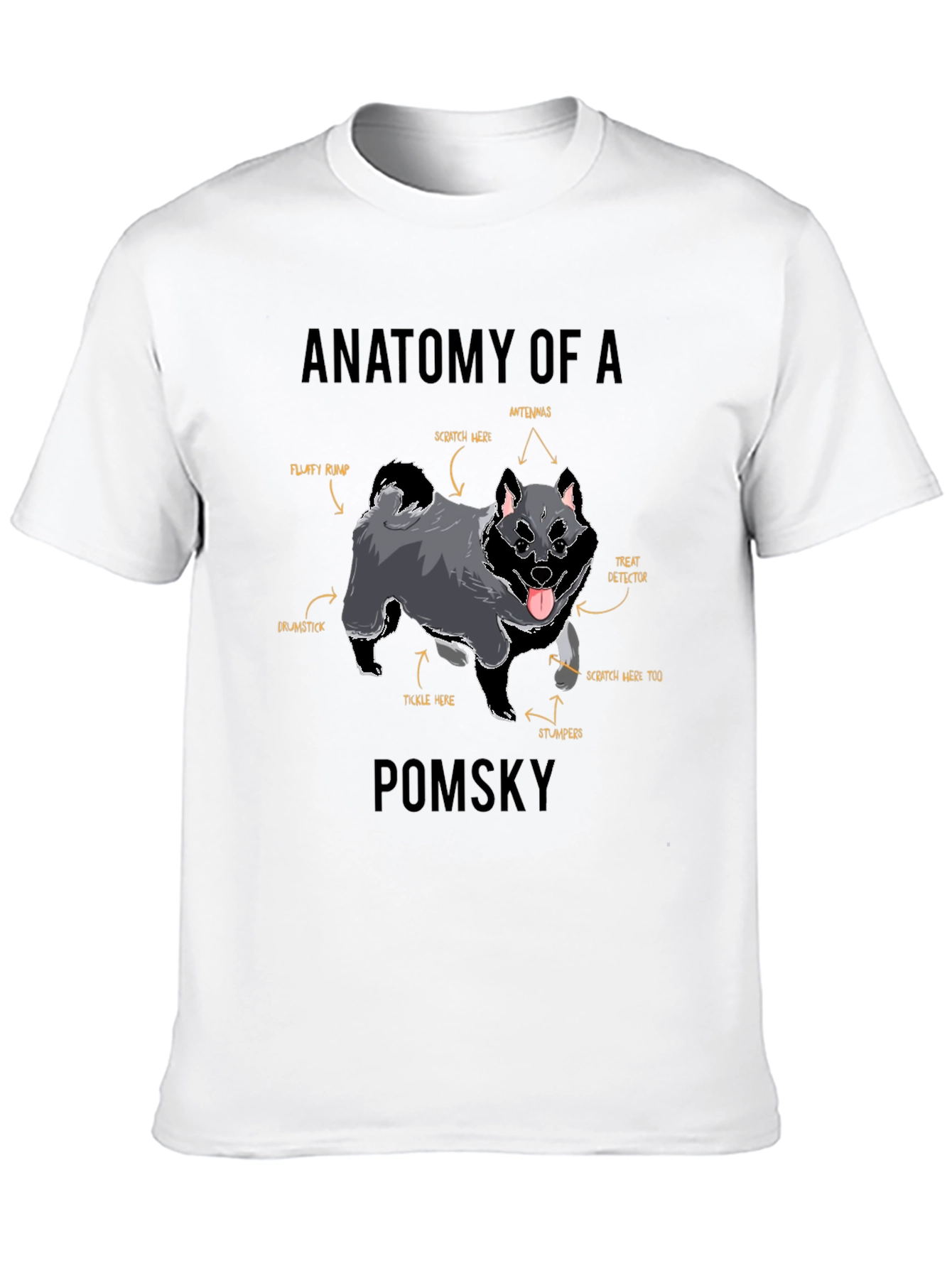 Anatomy of a Pomsky T-Shirt
