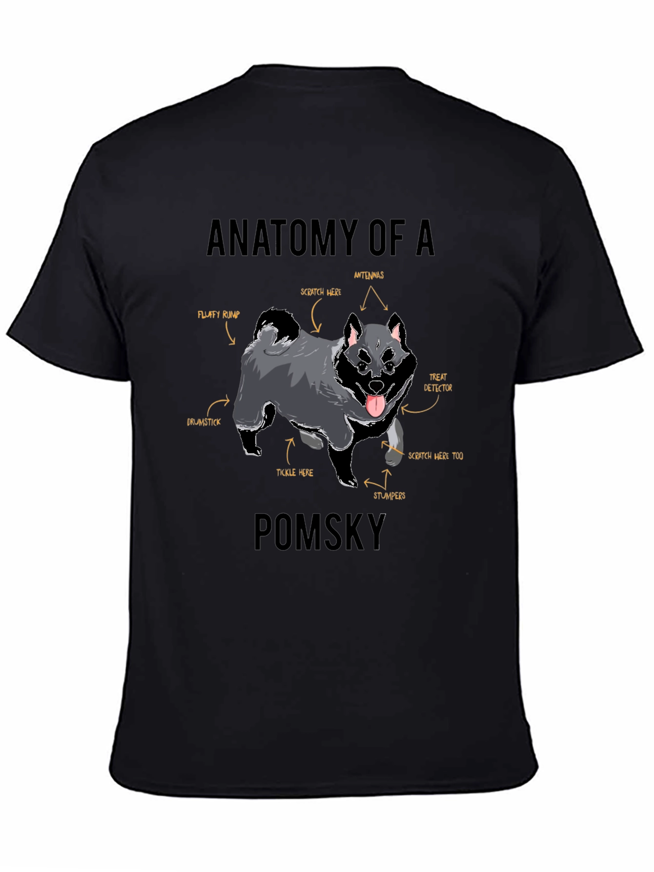 Anatomy of a Pomsky T-Shirt