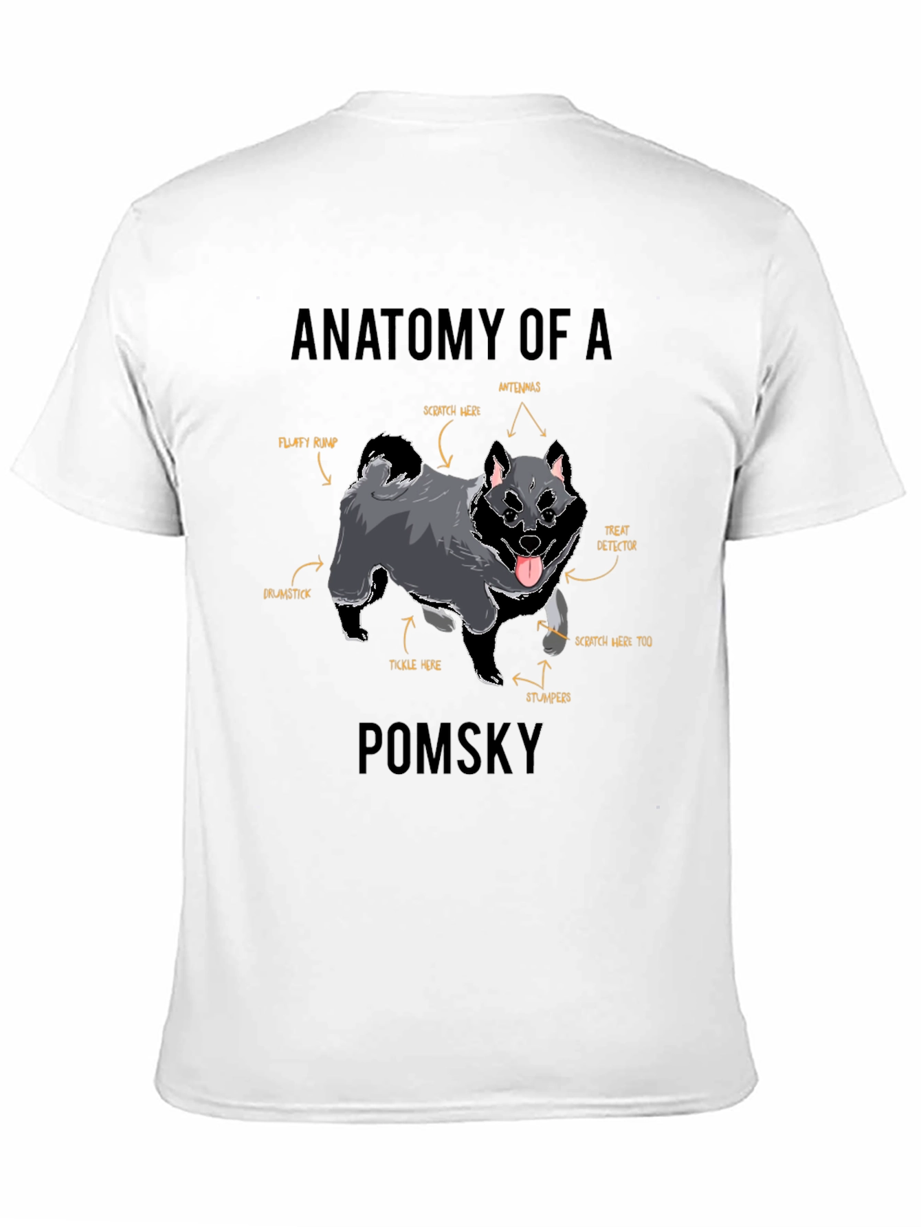 Anatomy of a Pomsky T-Shirt