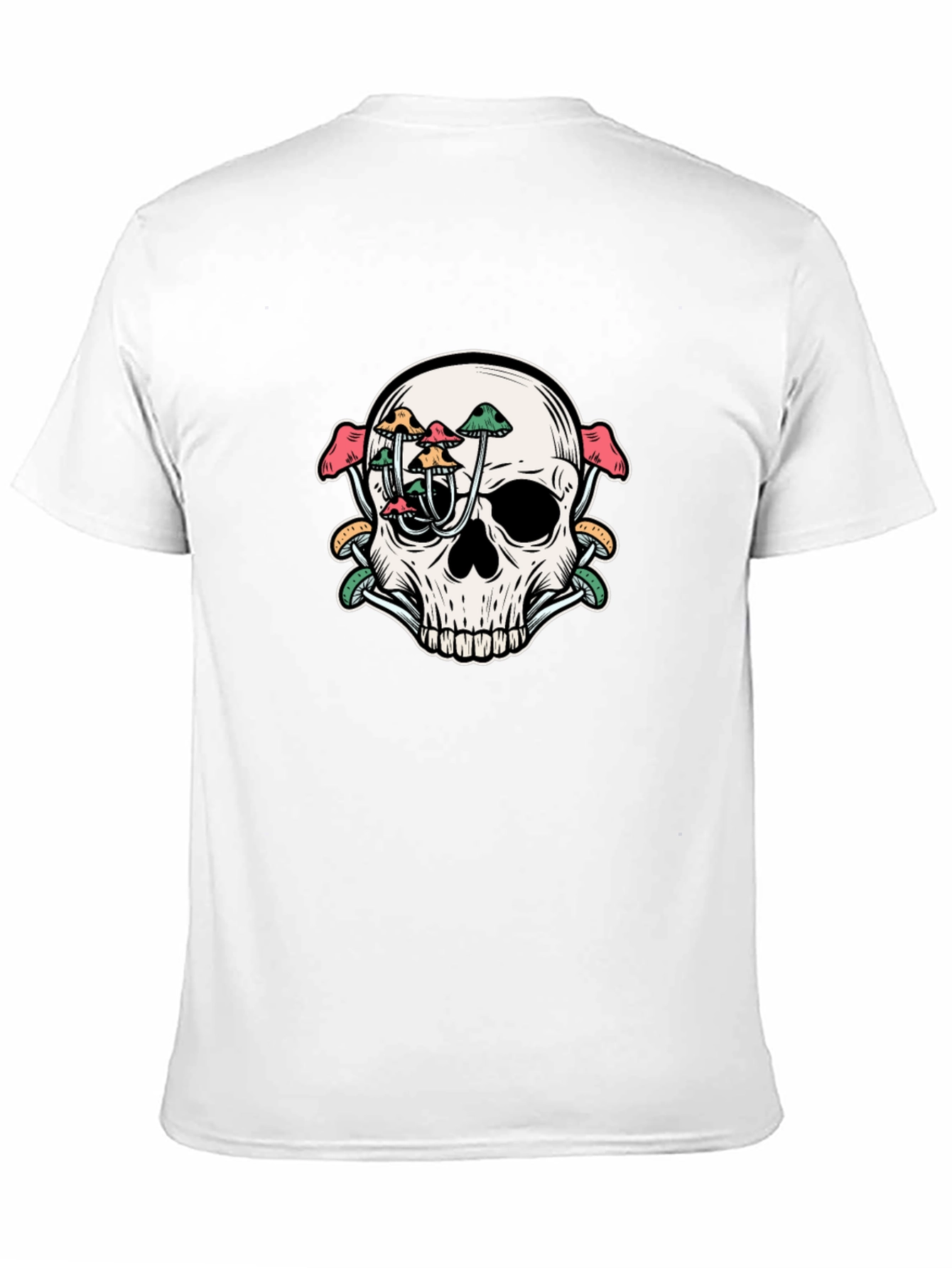 Mushroom Skull Graphic Tee - Unique Design