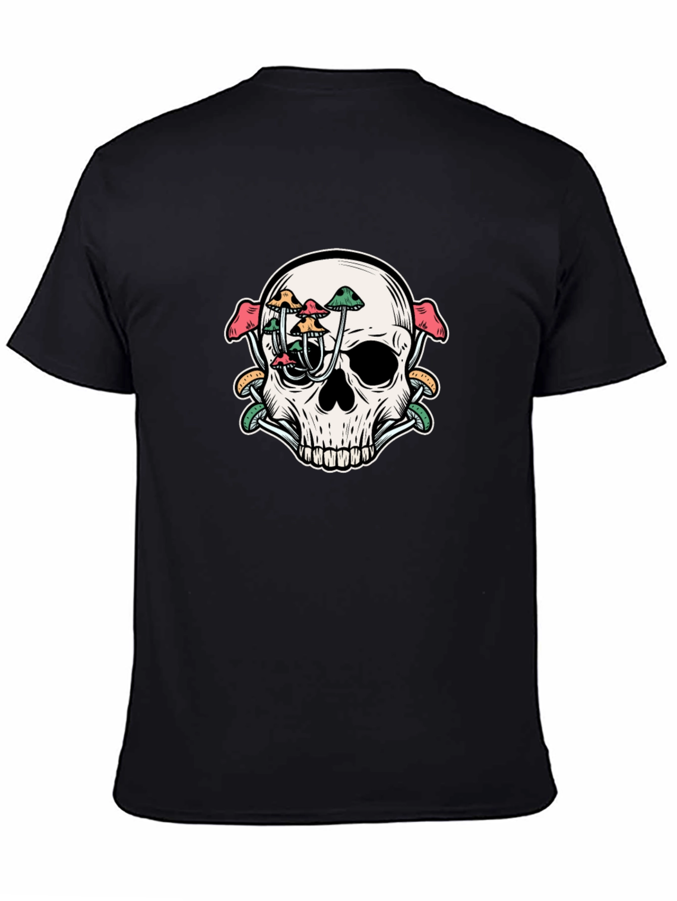 Mushroom Skull Graphic Tee - Unique Design