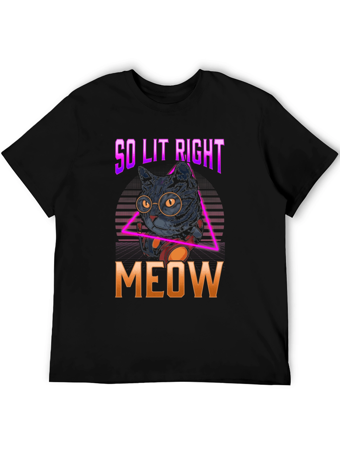 So Lit Right Meow Black Cat T-Shirt