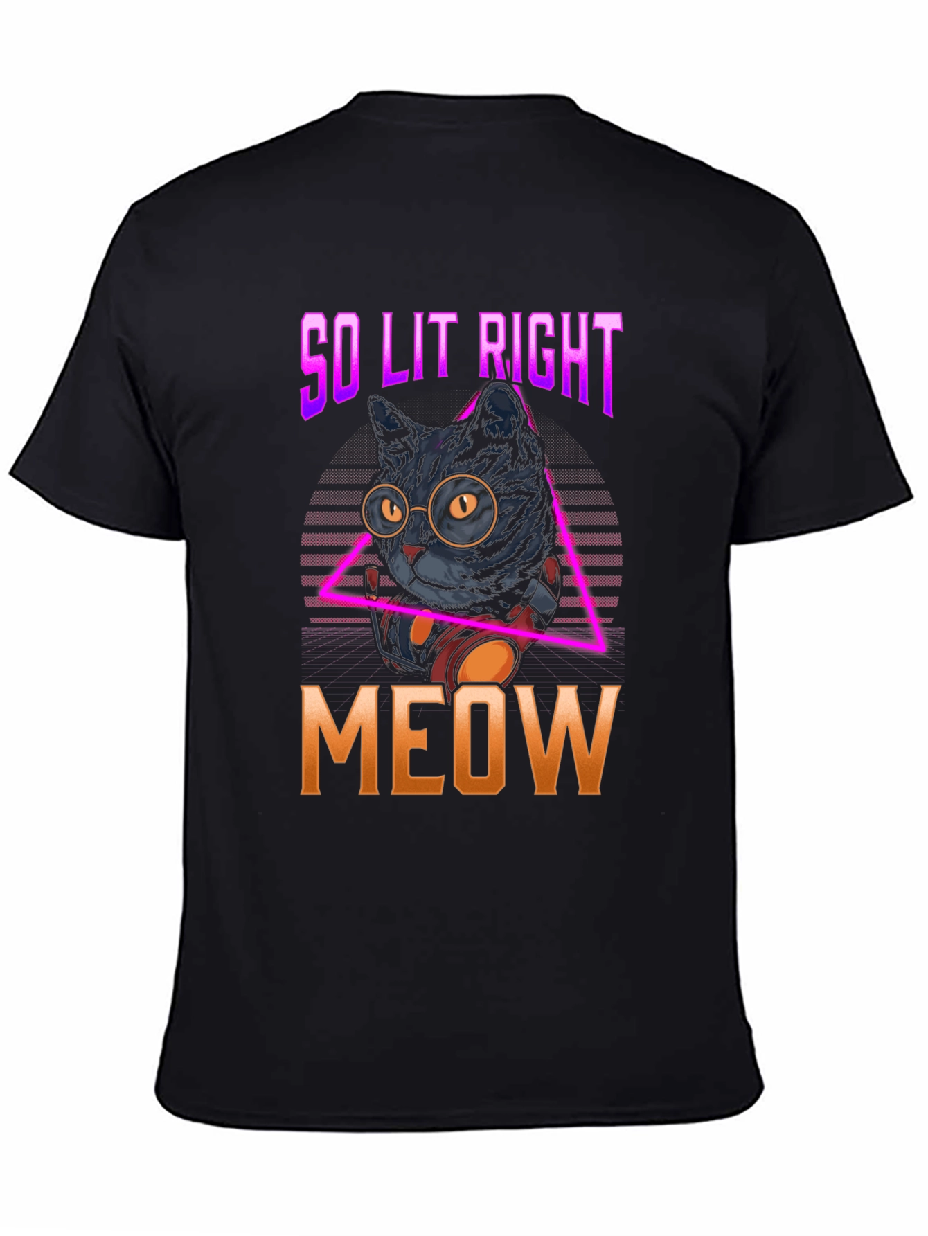 So Lit Right Meow Black Cat T-Shirt