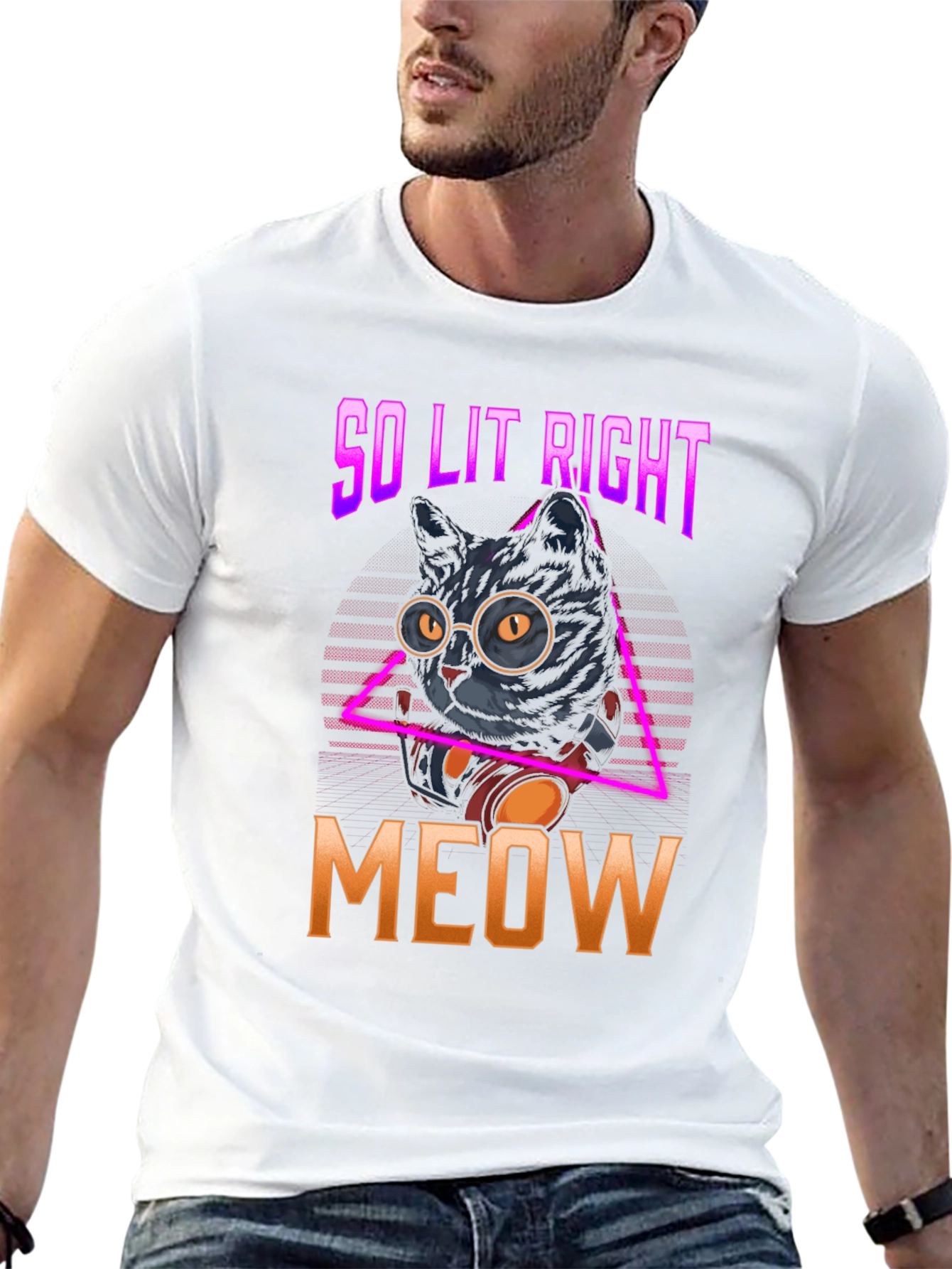 So Lit Right Meow Black Cat T-Shirt
