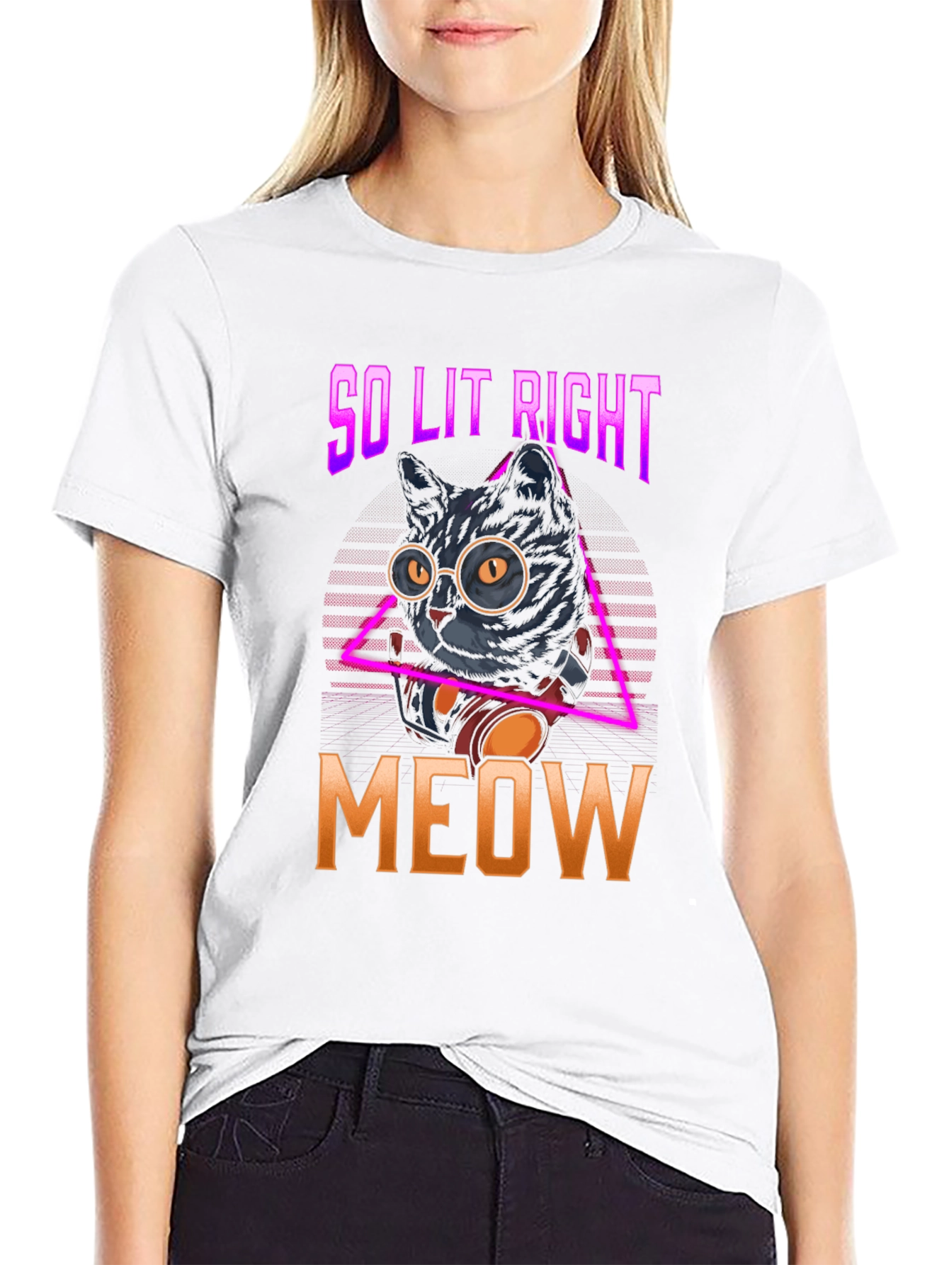 So Lit Right Meow Black Cat T-Shirt