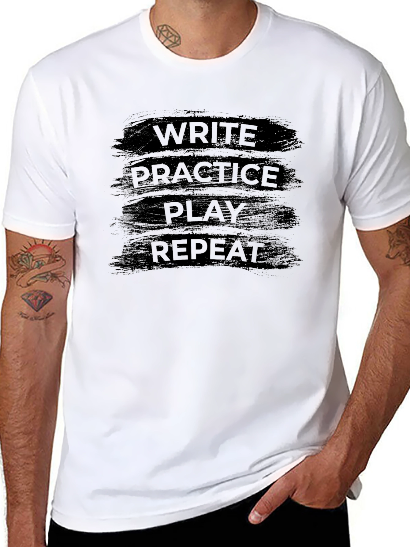 Write Practice Play Repeat Graphic Tee