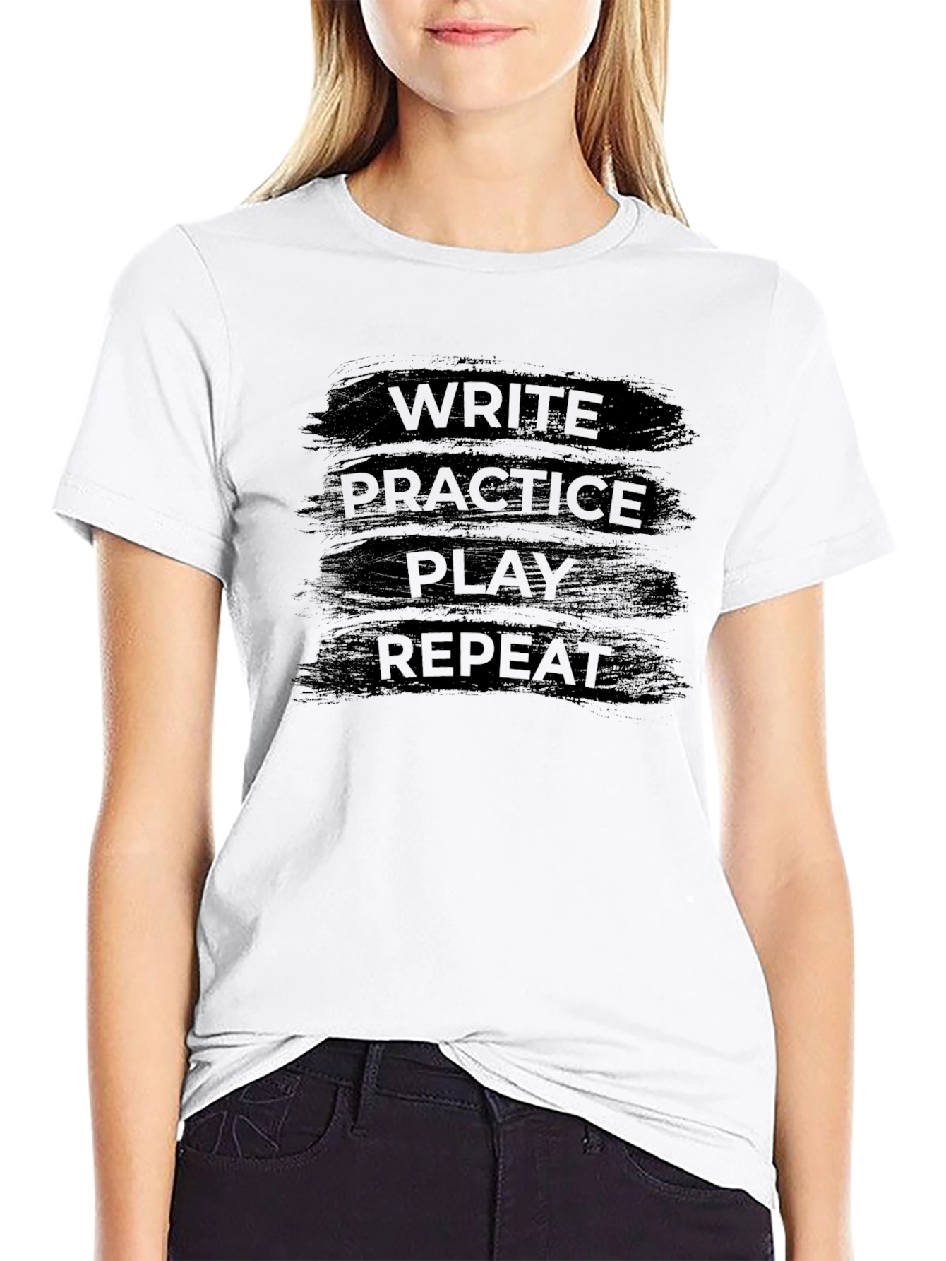 Write Practice Play Repeat Graphic Tee