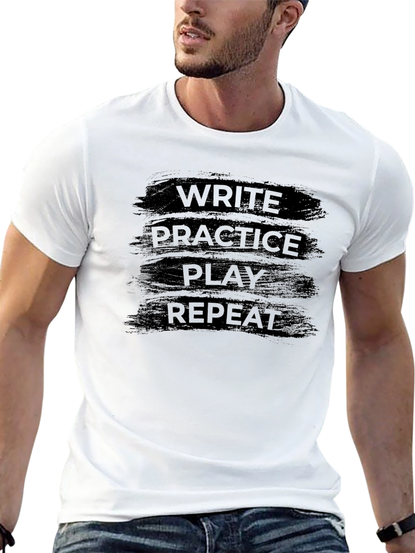 Write Practice Play Repeat Graphic Tee