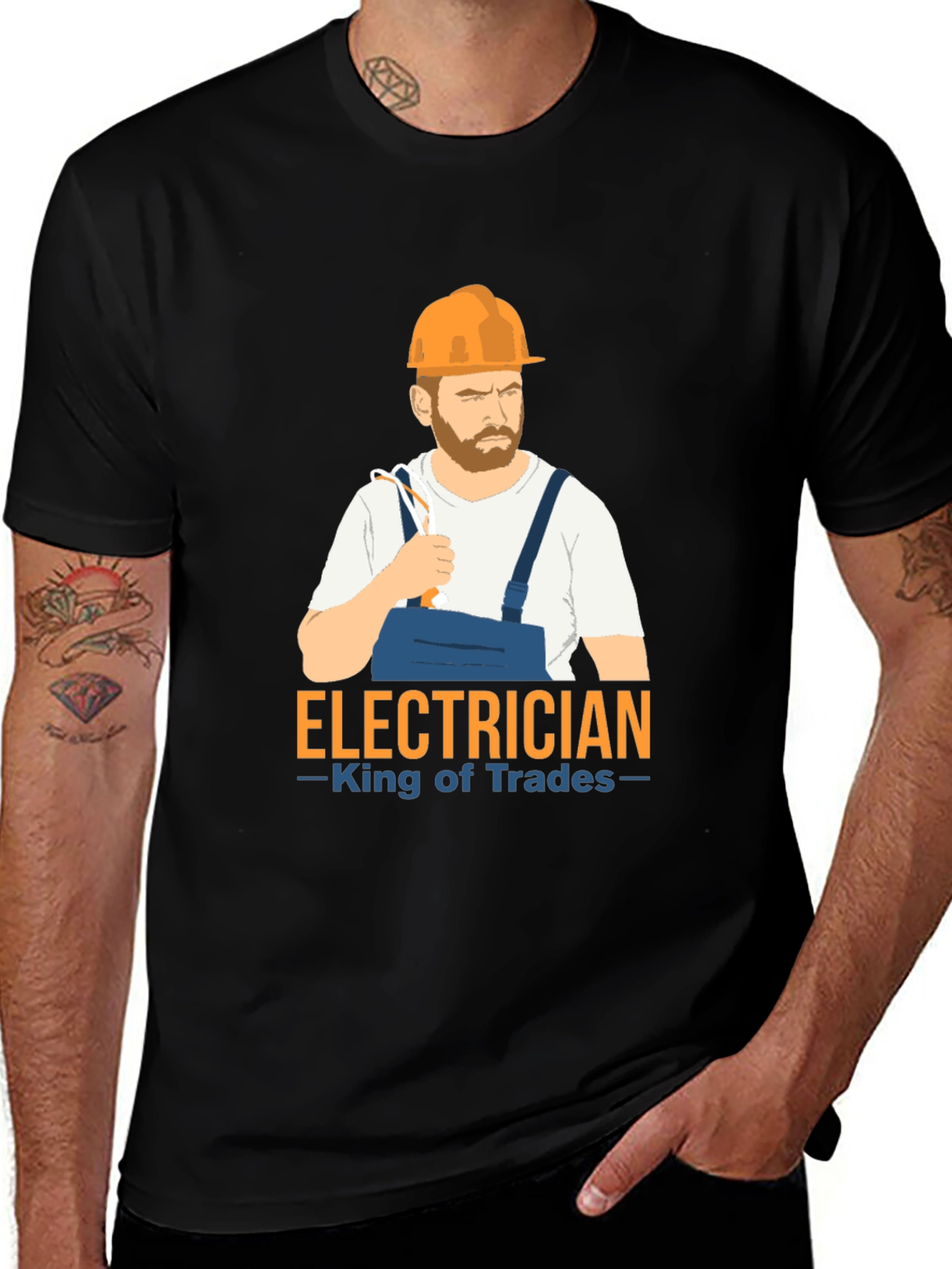 Electrician King of Trades Graphic Tee