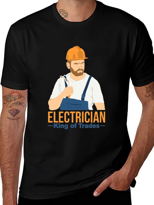 Electrician King of Trades Graphic Tee