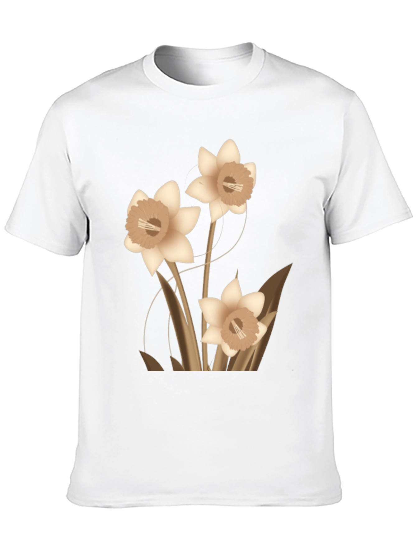 Floral Graphic Tee - Black Casual T-Shirt