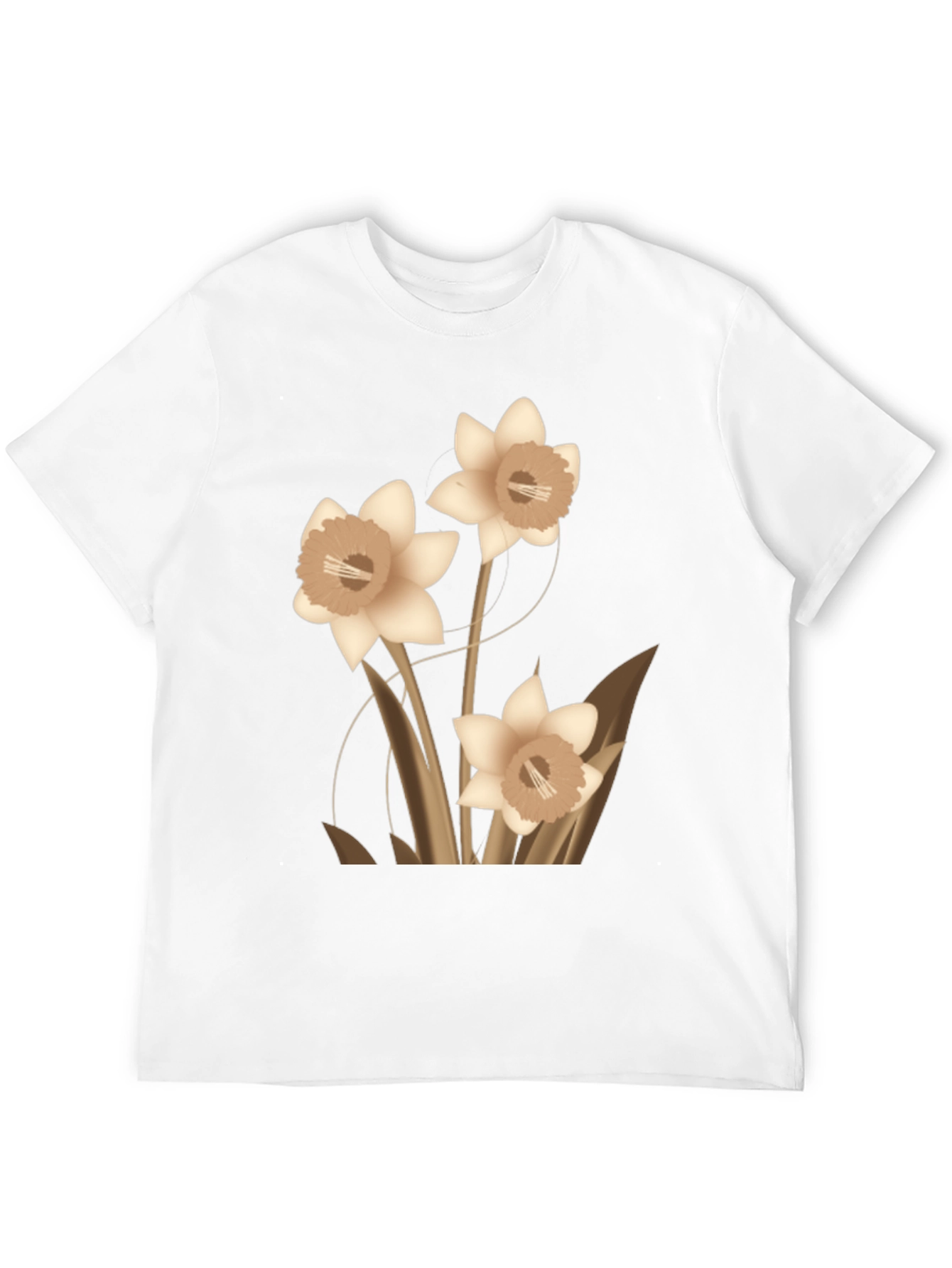 Floral Graphic Tee - Black Casual T-Shirt