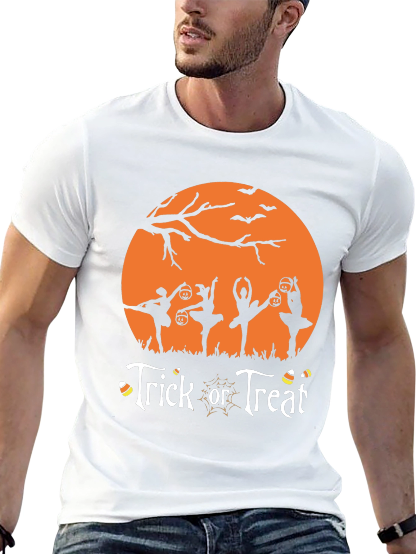 Halloween Ballerina Trick or Treat Graphic Tee