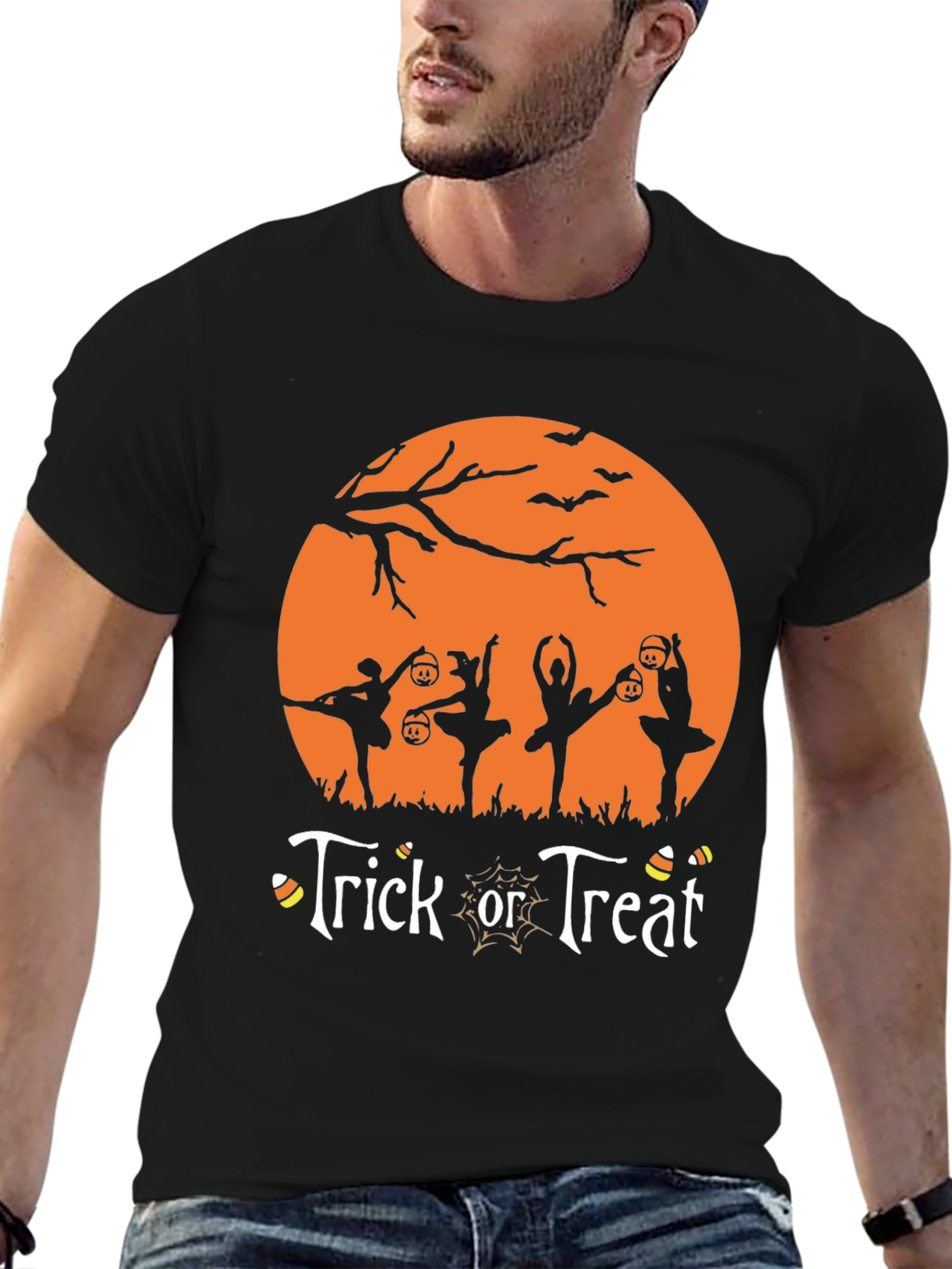 Halloween Ballerina Trick or Treat Graphic Tee