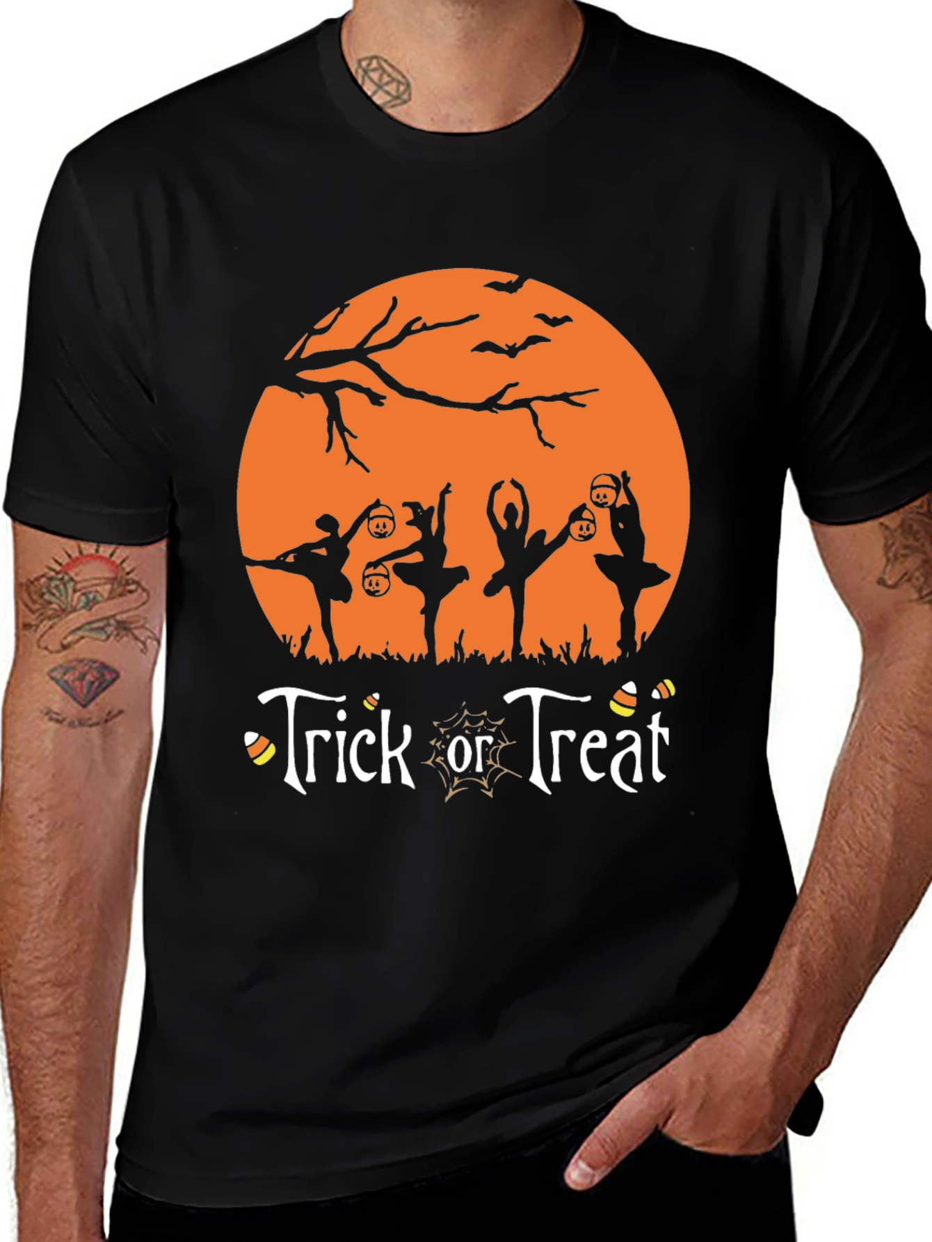 Halloween Ballerina Trick or Treat Graphic Tee