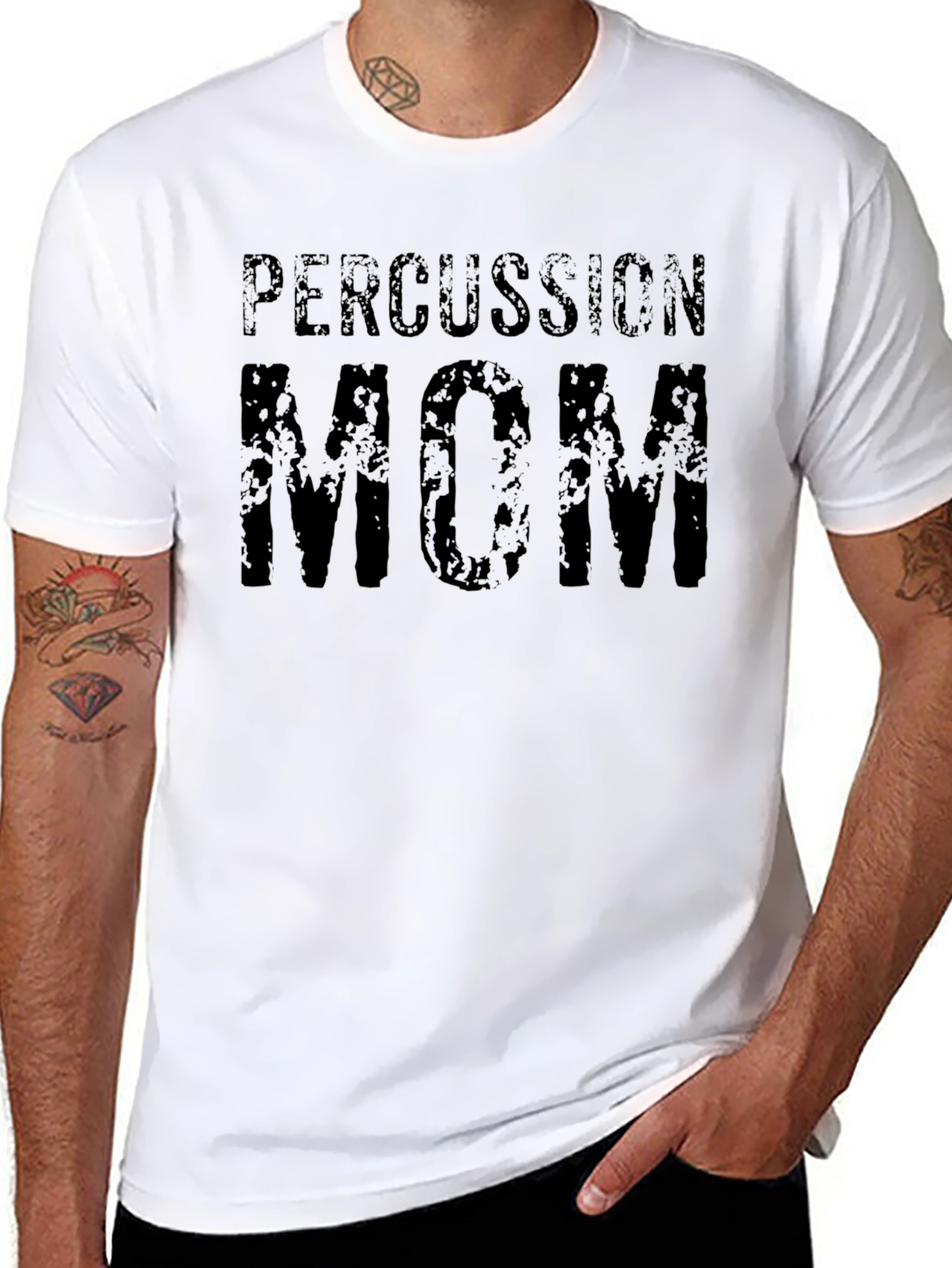 Percussion Mom Black Graphic T-Shirt