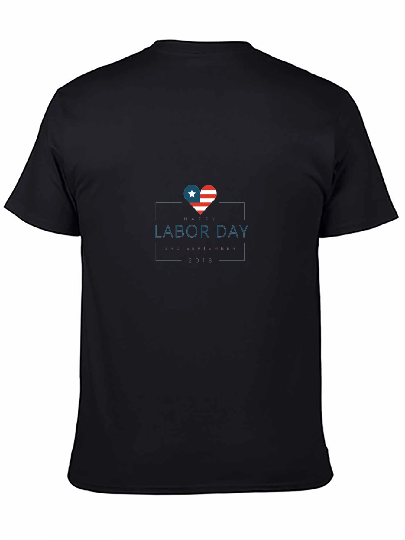 Labor Day Heart Flag Graphic T-Shirt