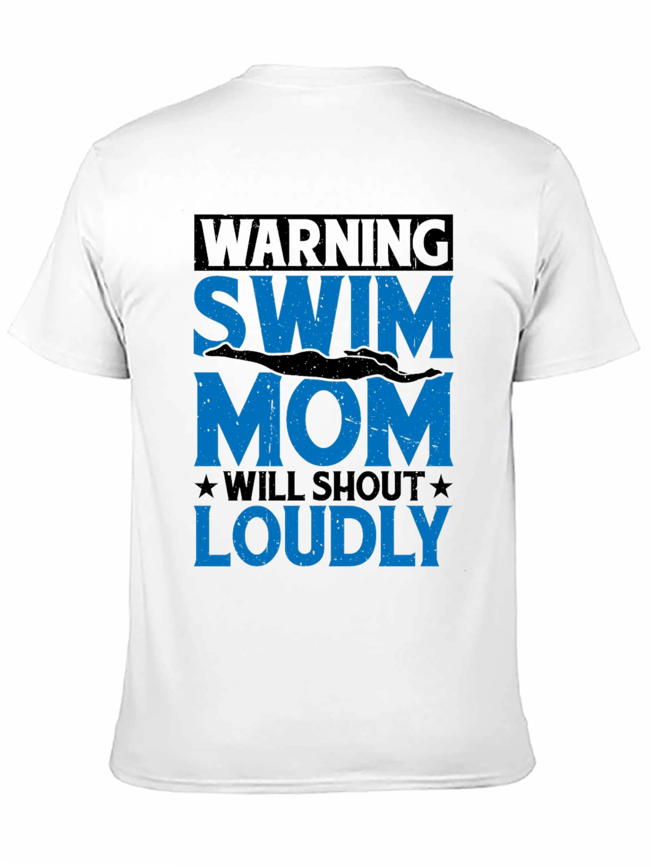 Swim Mom Warning T-Shirt - Loud Support!