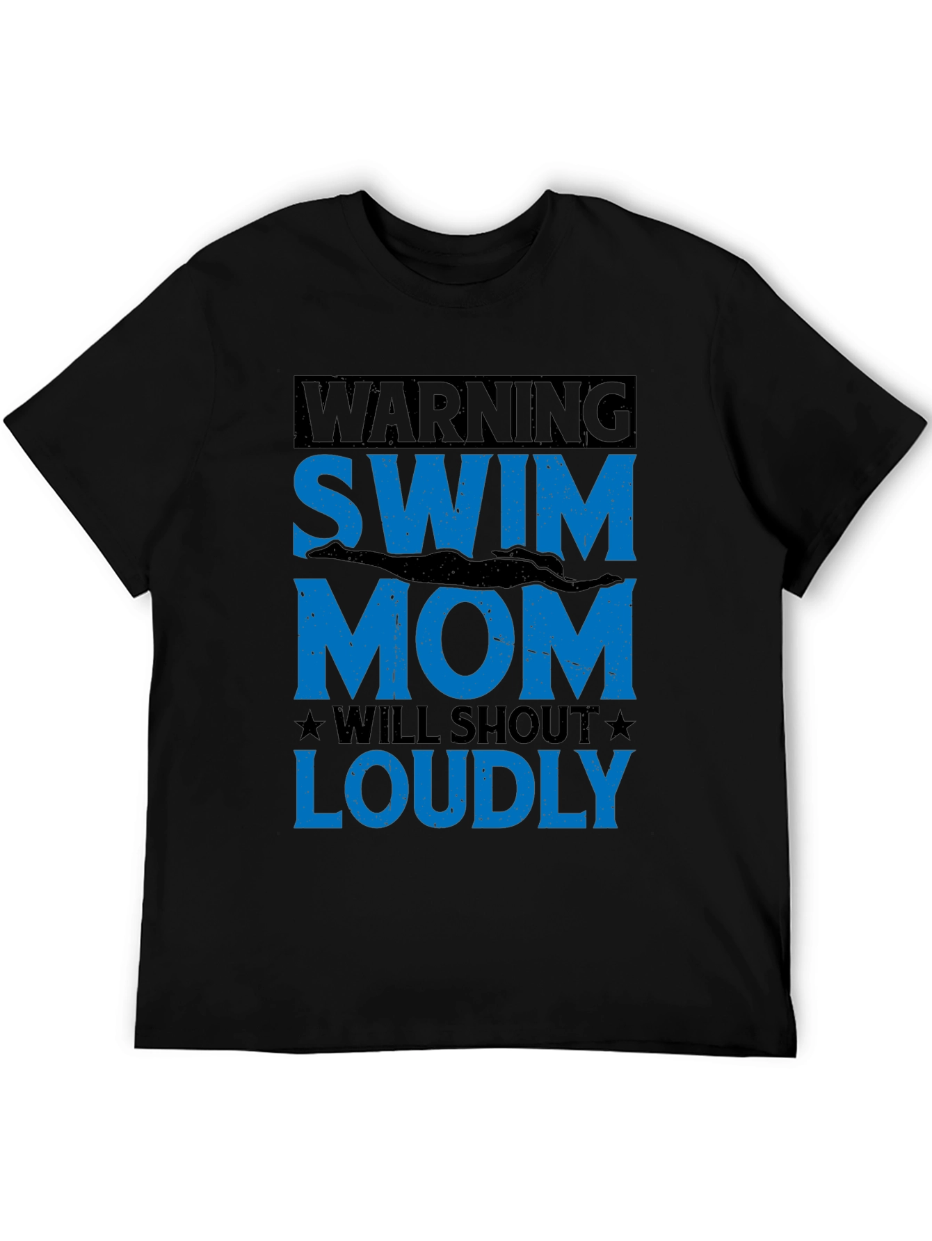 Swim Mom Warning T-Shirt - Loud Support!