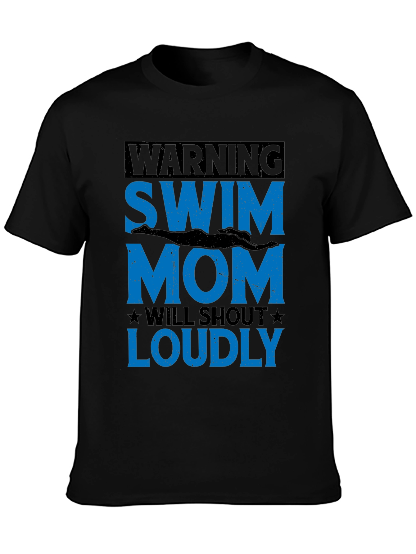 Swim Mom Warning T-Shirt - Loud Support!