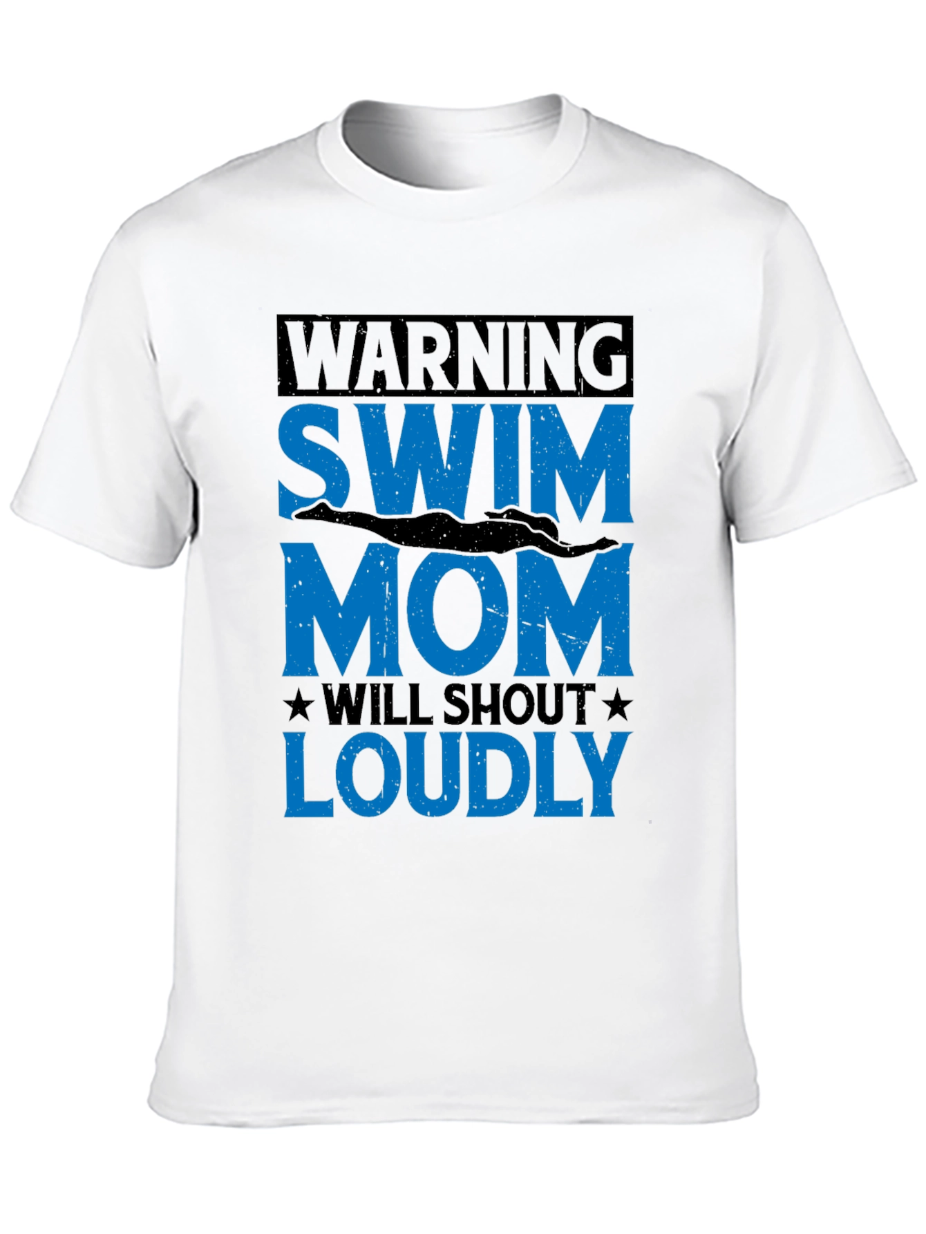 Swim Mom Warning T-Shirt - Loud Support!