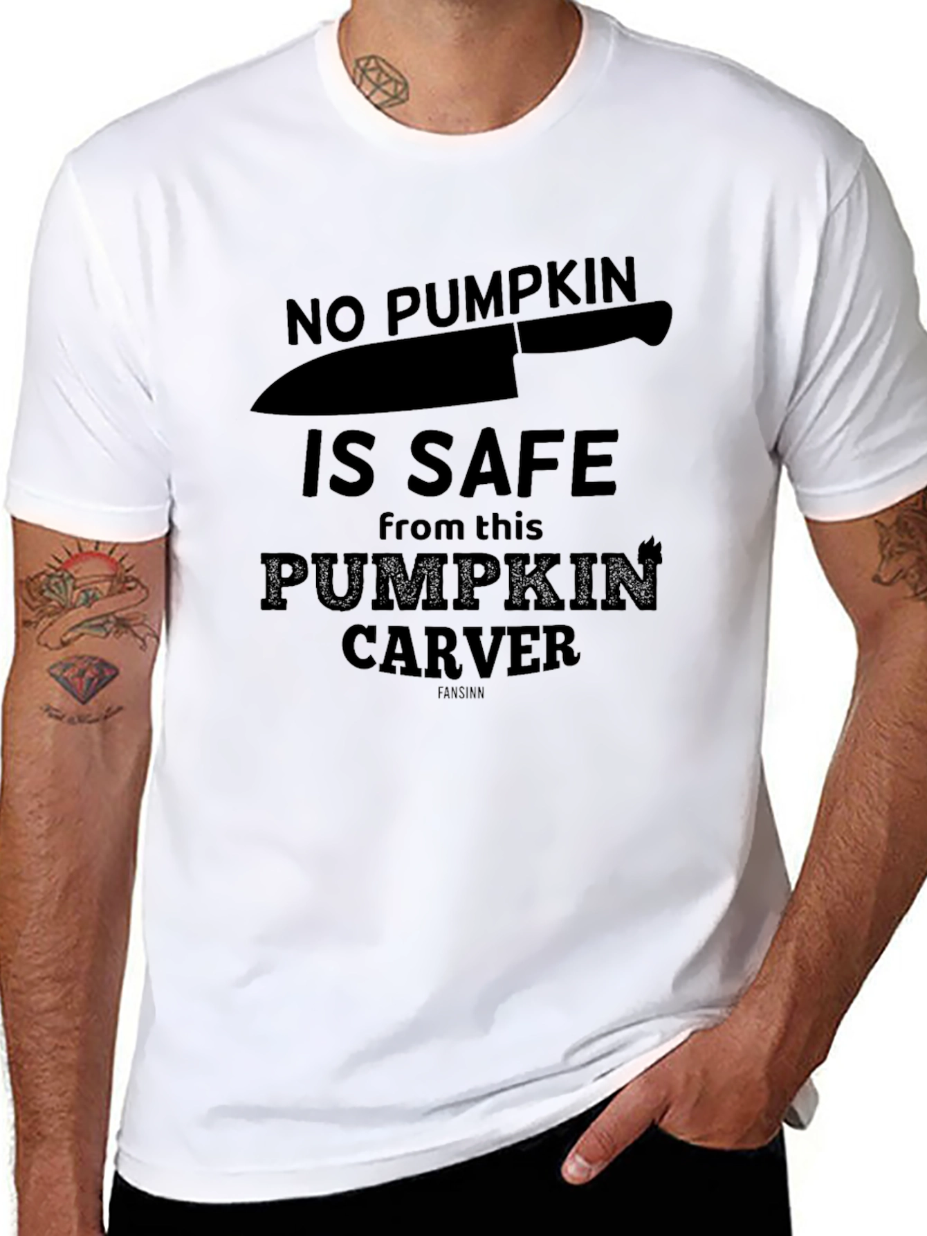Pumpkin Carver T-Shirt - Halloween Knife Tee