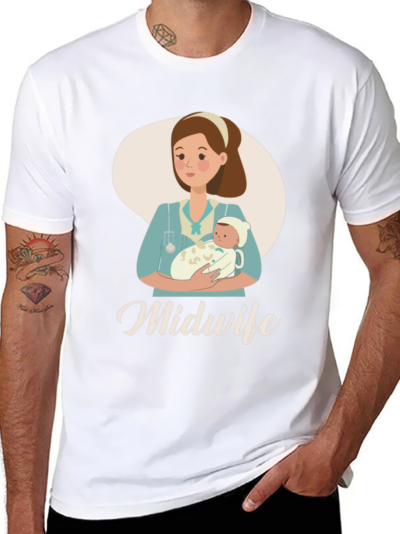 Midwife Graphic T-Shirt - Gift for Healthcare Providers