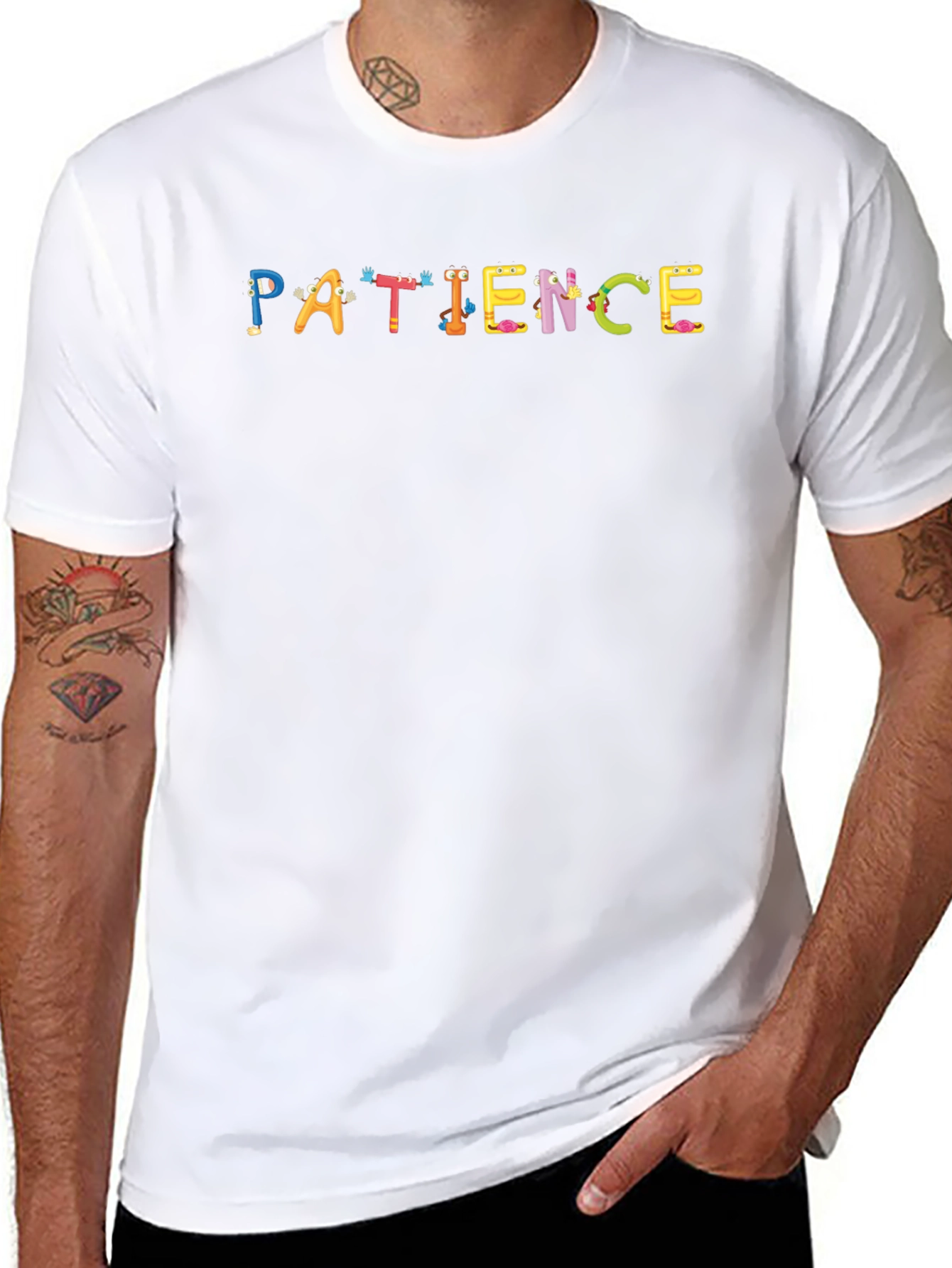 Patience Graphic Tee - Soft Cotton Crew Neck T-Shirt