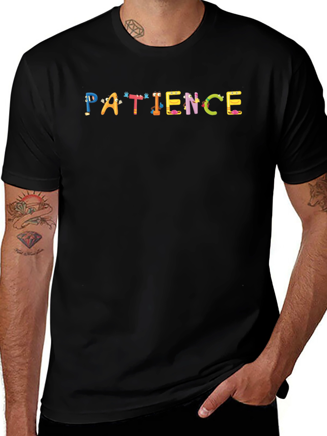 Patience Graphic Tee - Soft Cotton Crew Neck T-Shirt