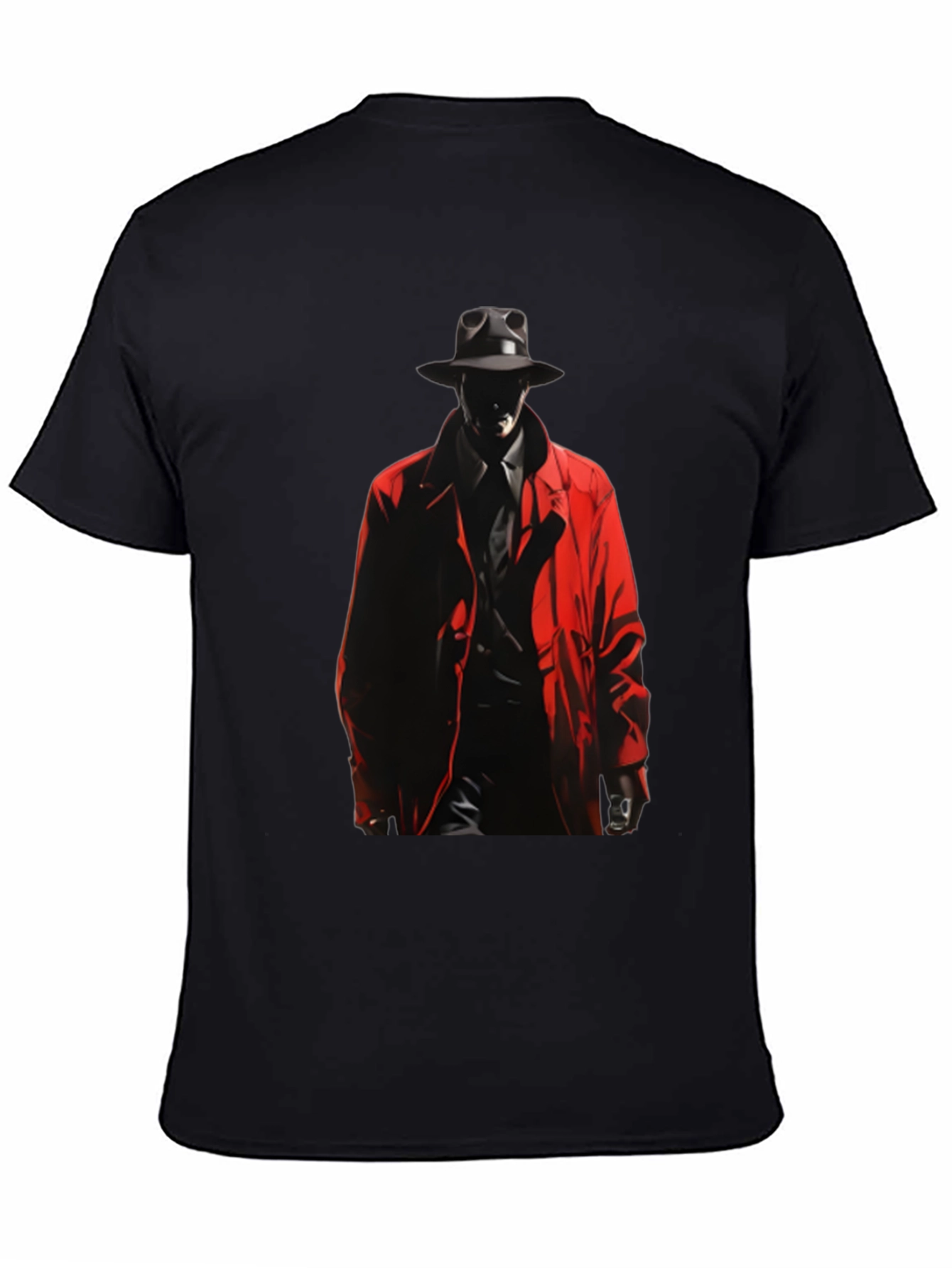 Noir Detective Graphic Tee - Mens Black T-Shirt