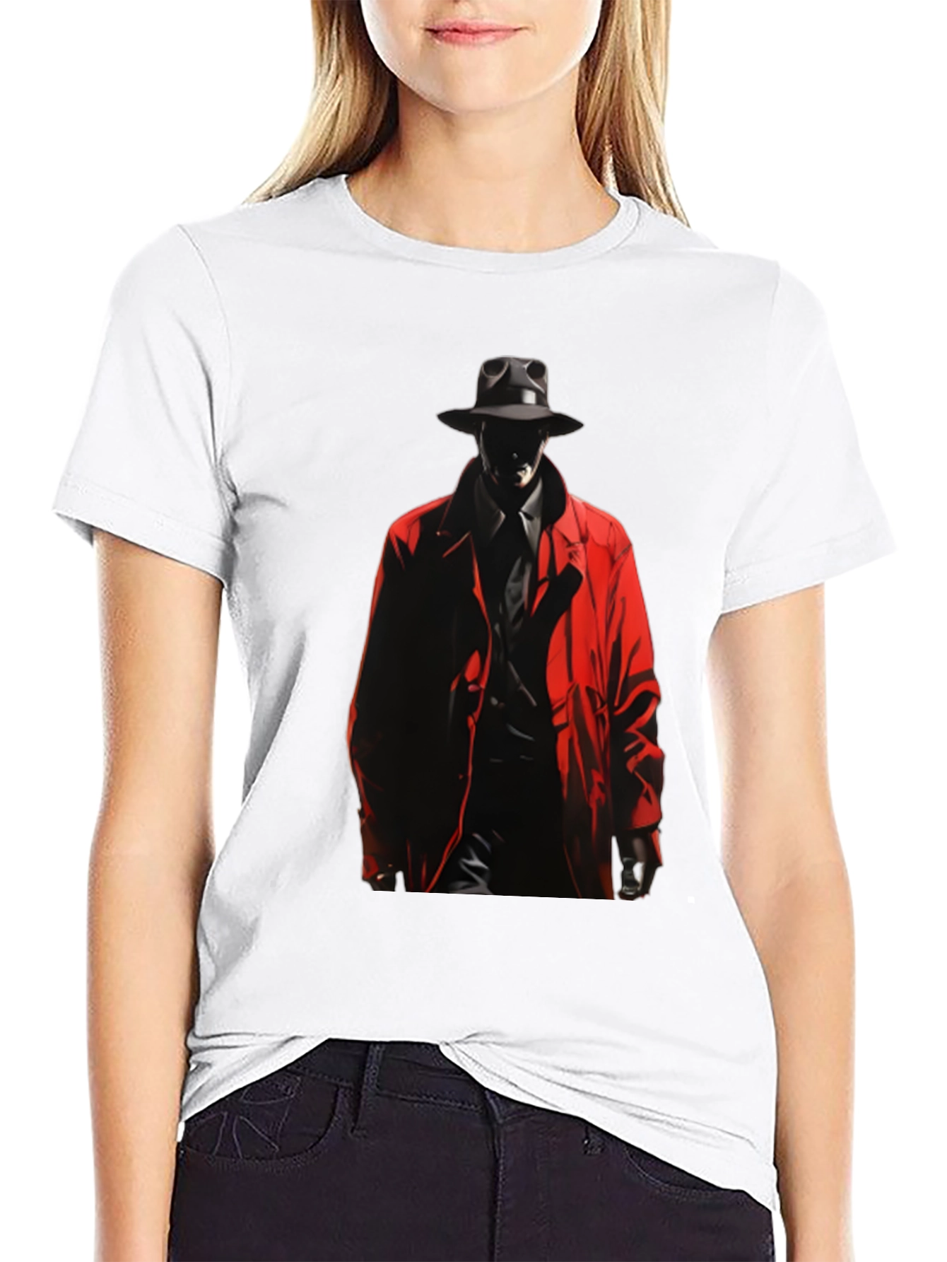 Noir Detective Graphic Tee - Mens Black T-Shirt