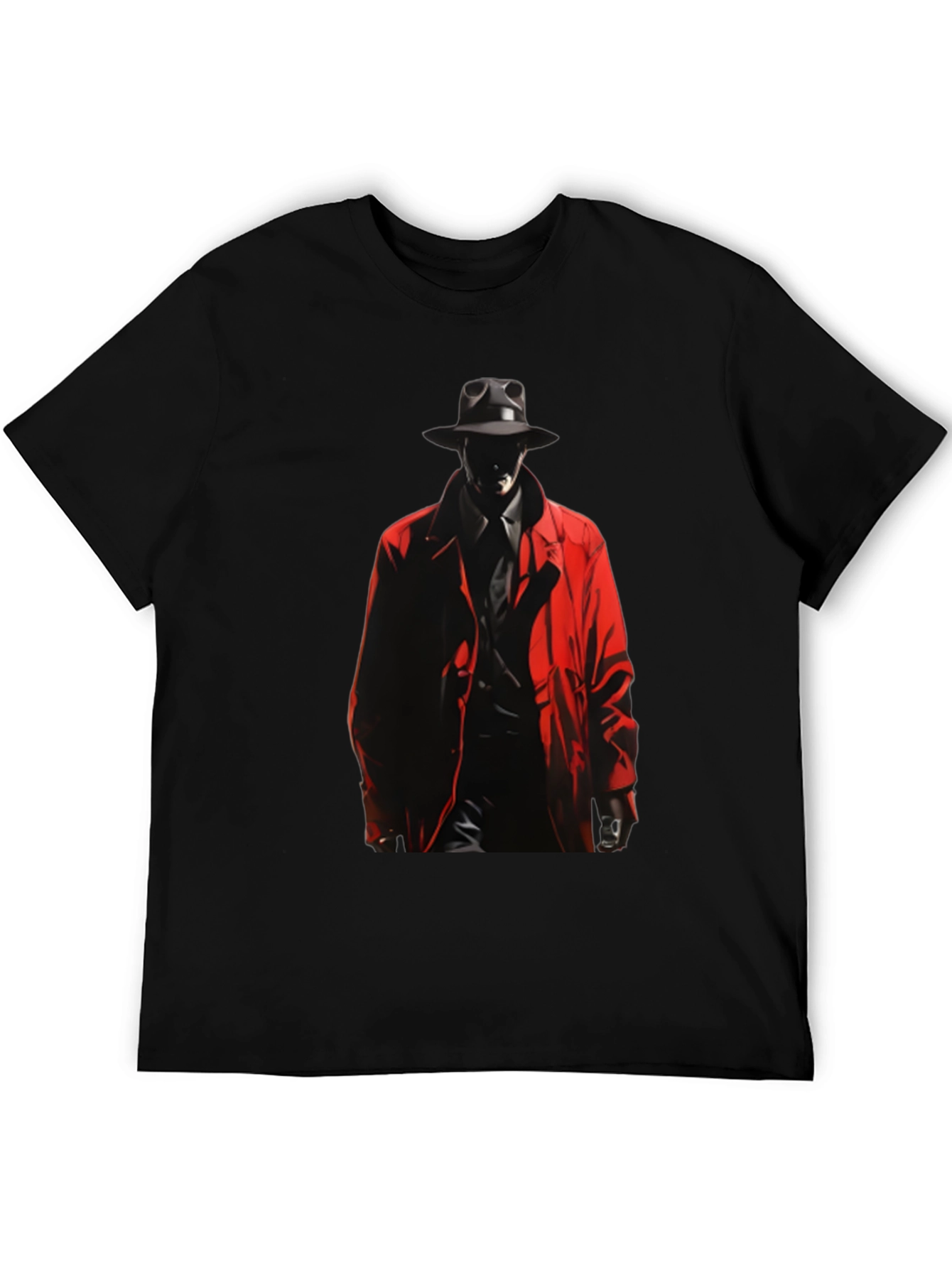 Noir Detective Graphic Tee - Mens Black T-Shirt