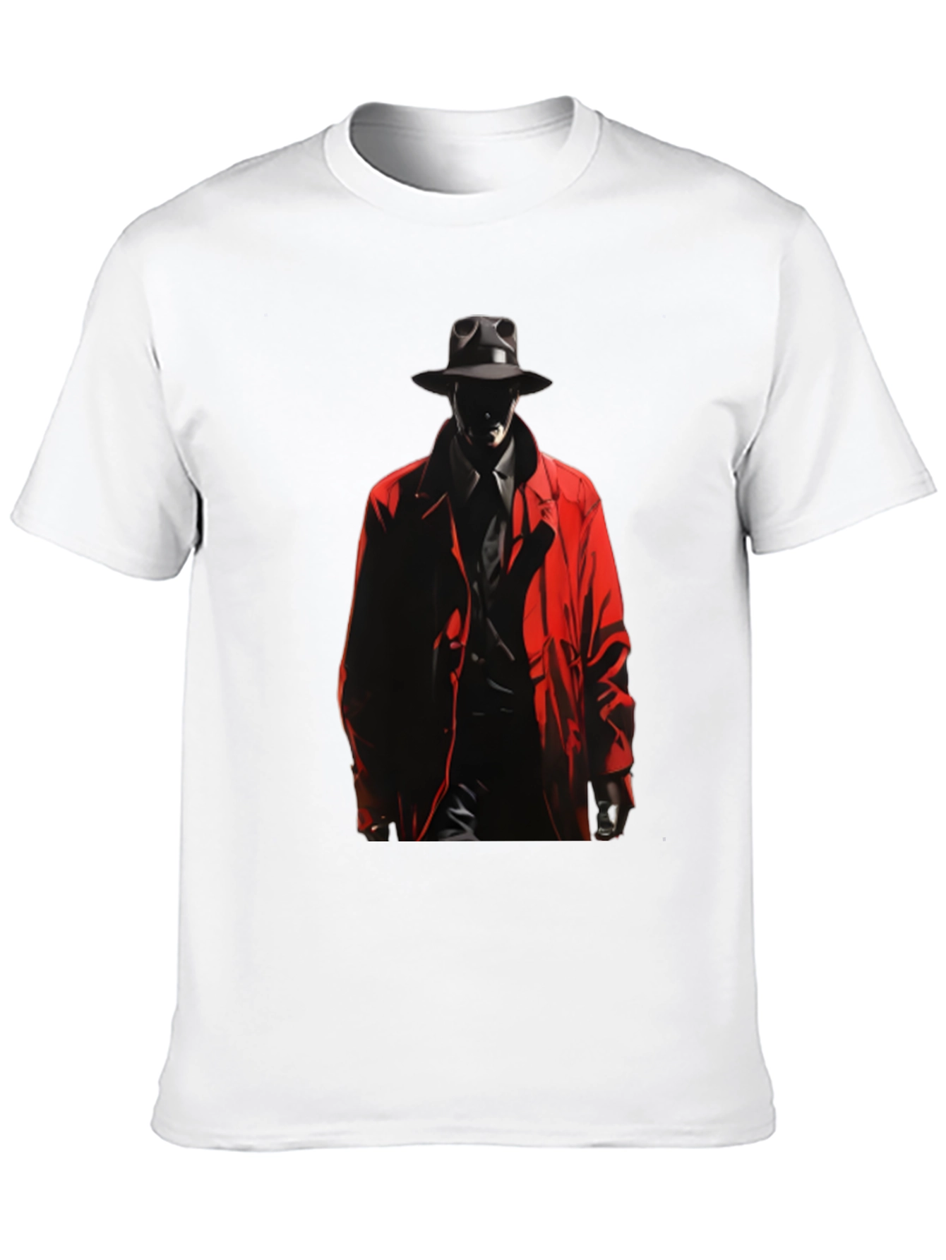Noir Detective Graphic Tee - Mens Black T-Shirt
