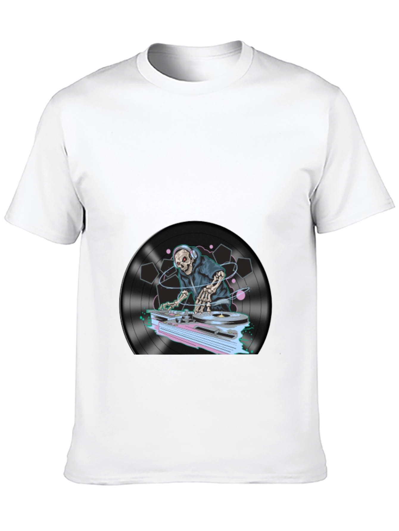 DJ Skeleton Graphic T-Shirt