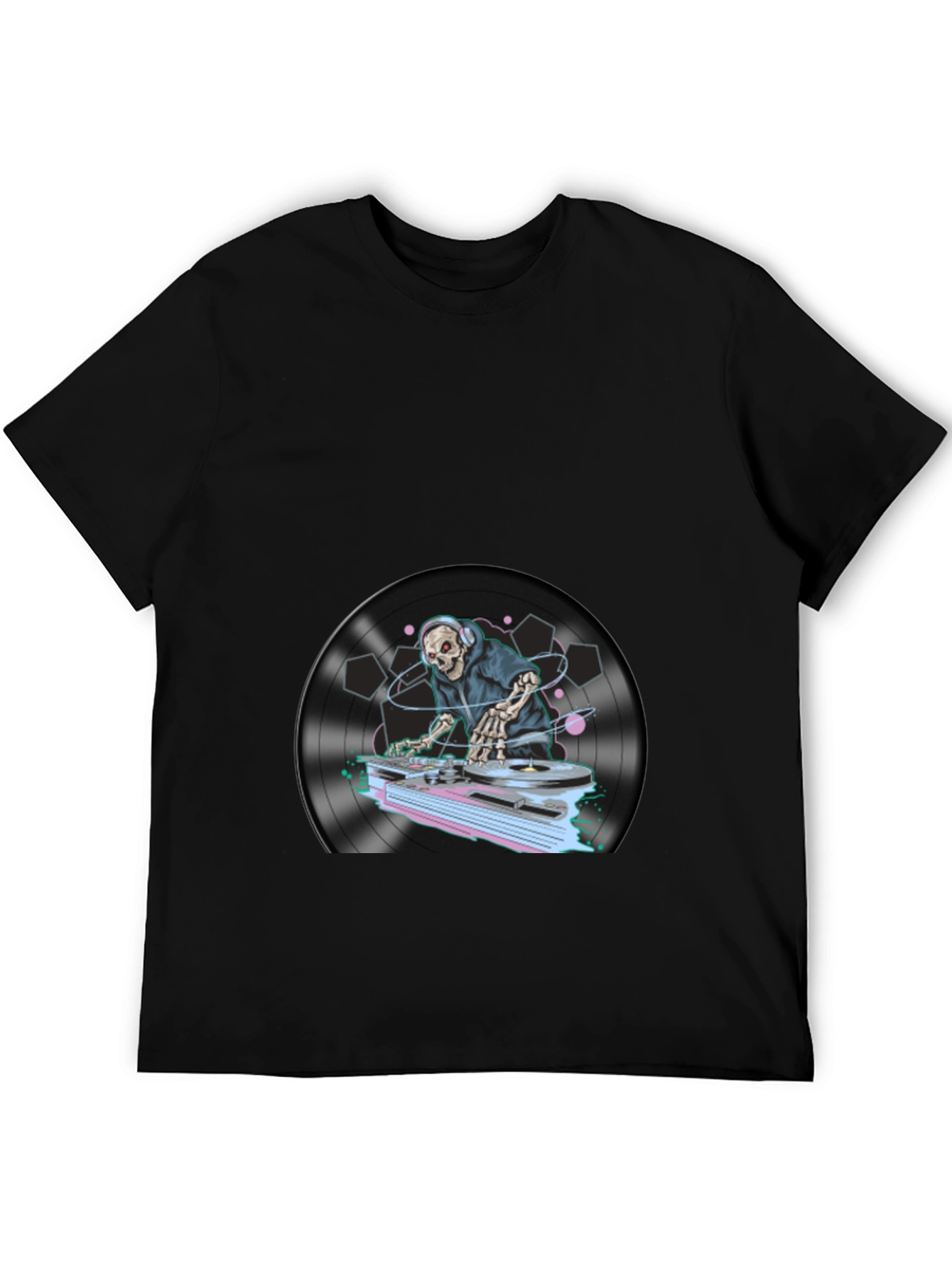 DJ Skeleton Graphic T-Shirt