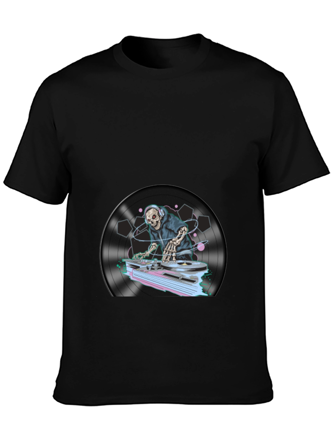 DJ Skeleton Graphic T-Shirt