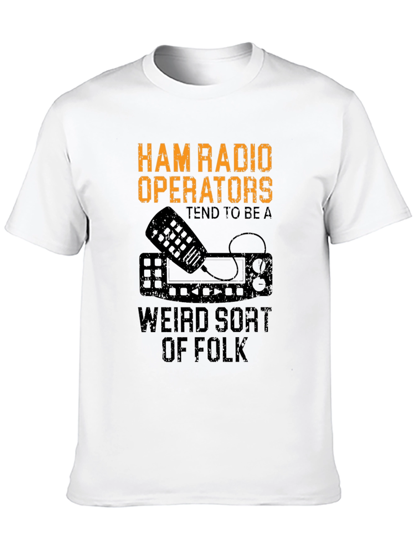 Ham Radio Operator Weird Folk Black T-Shirt