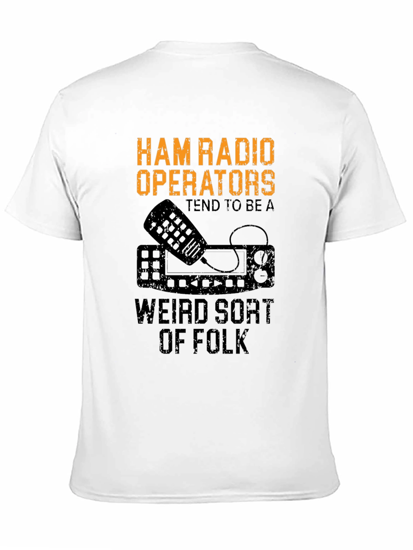Ham Radio Operator Weird Folk Black T-Shirt