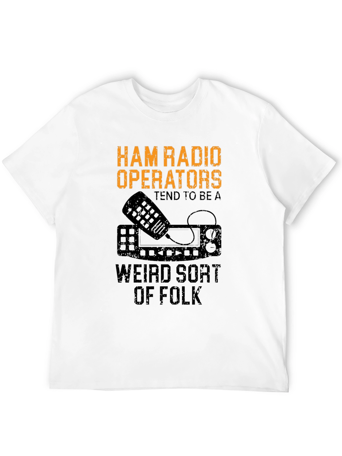 Ham Radio Operator Weird Folk Black T-Shirt