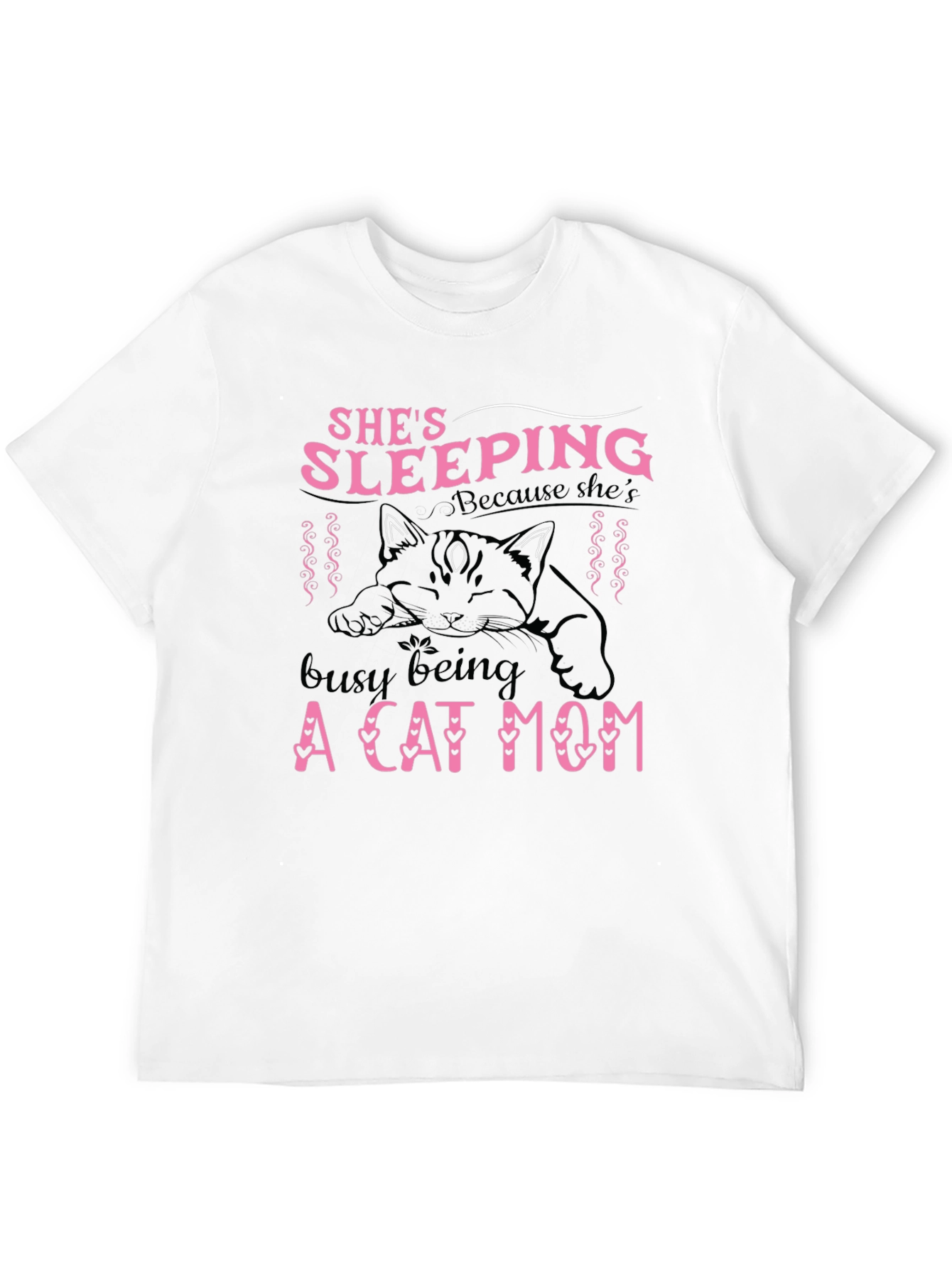 Shes Sleeping Cat Mom T-Shirt